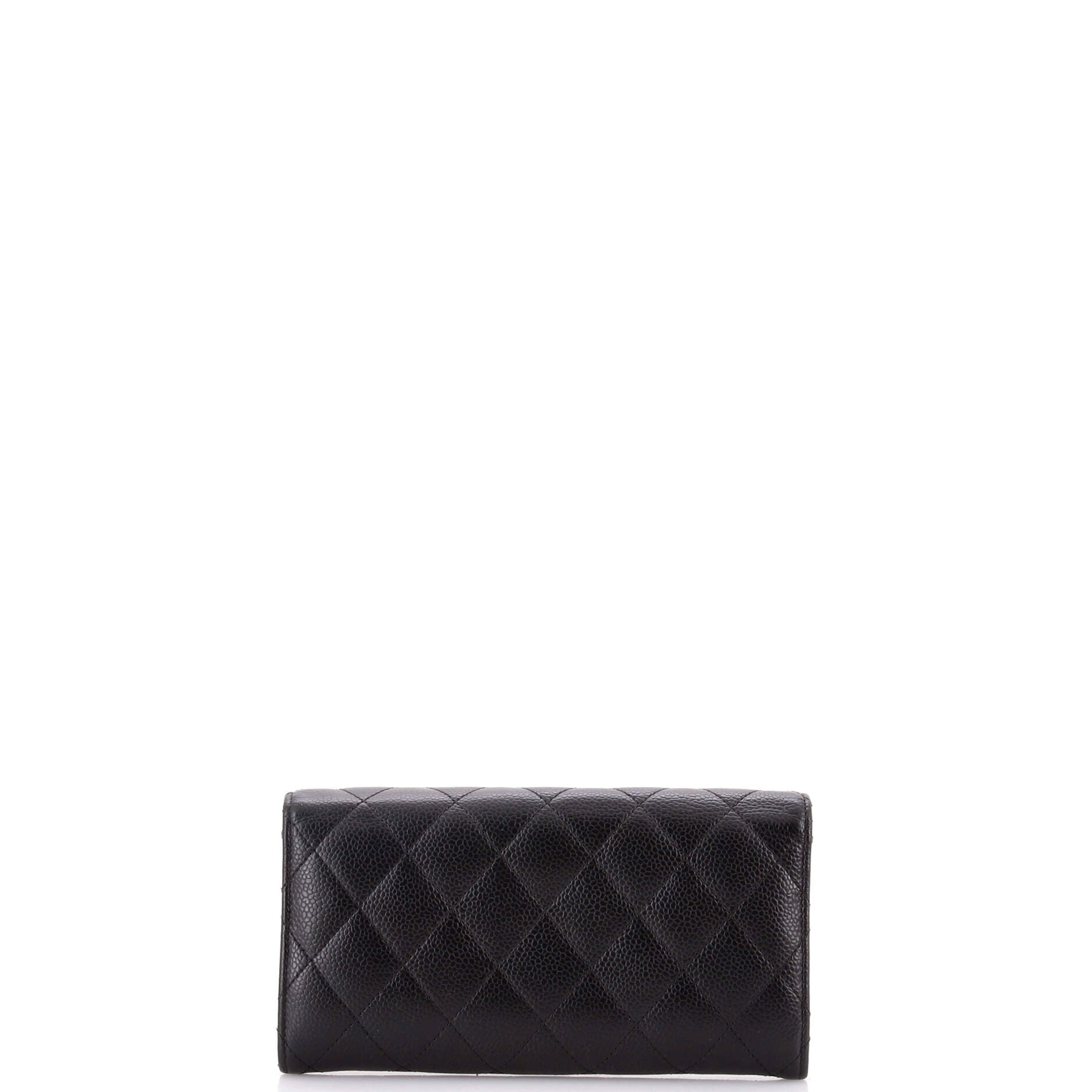 L-Flap Wallet Quilted Caviar Long