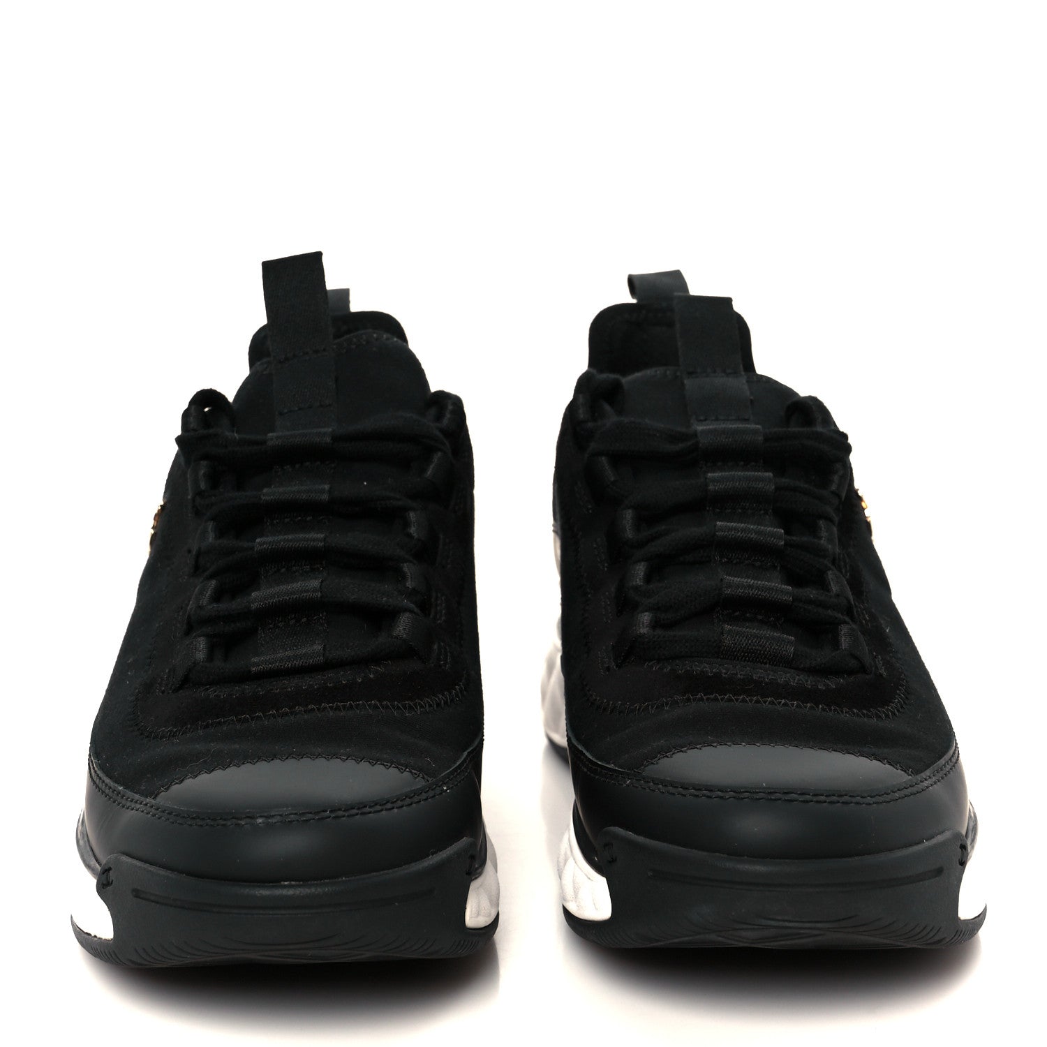 Velvet Calfskin Mixed Fibers CC Sneakers 36.5 Black