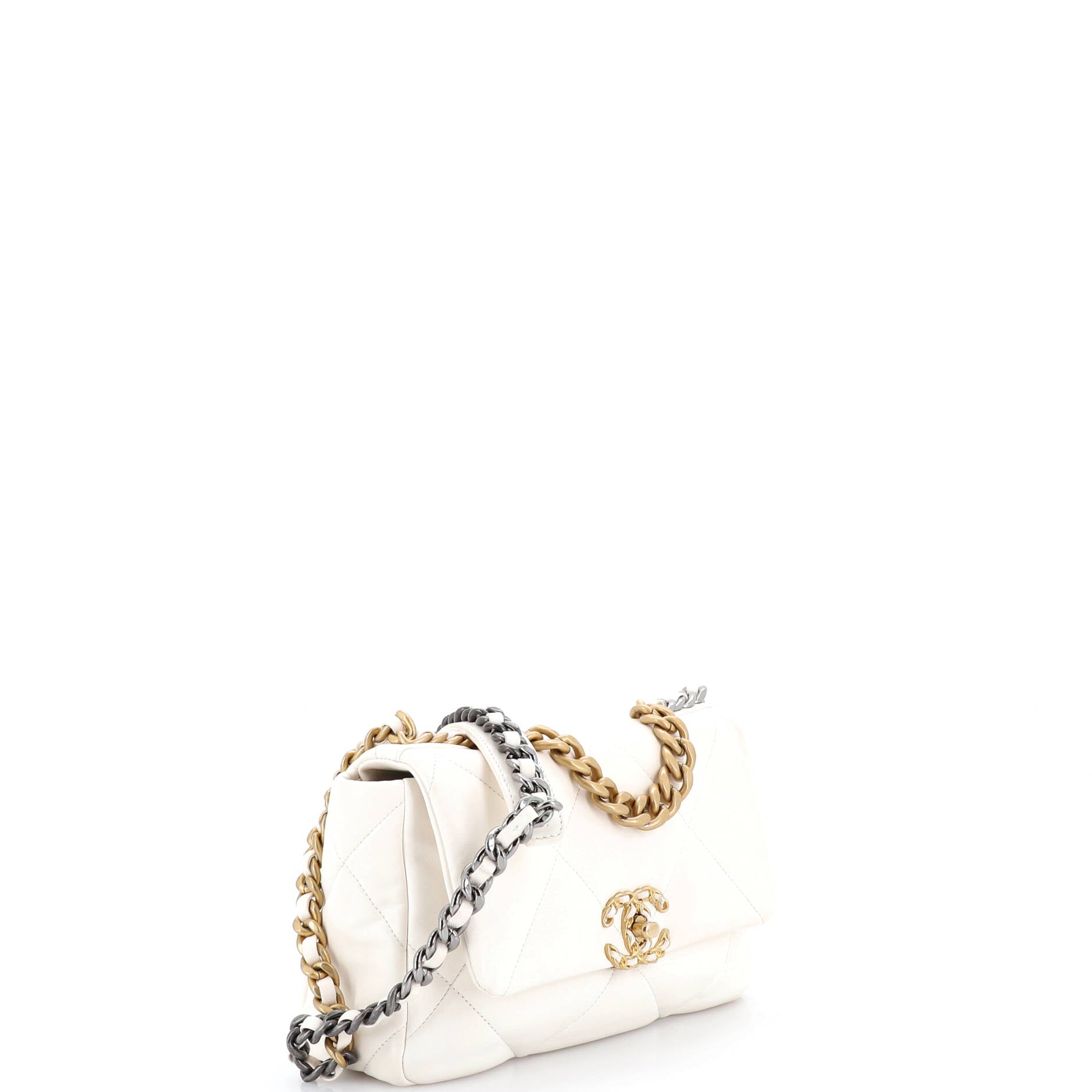 19 Flap Bag Quilted Leather Medium