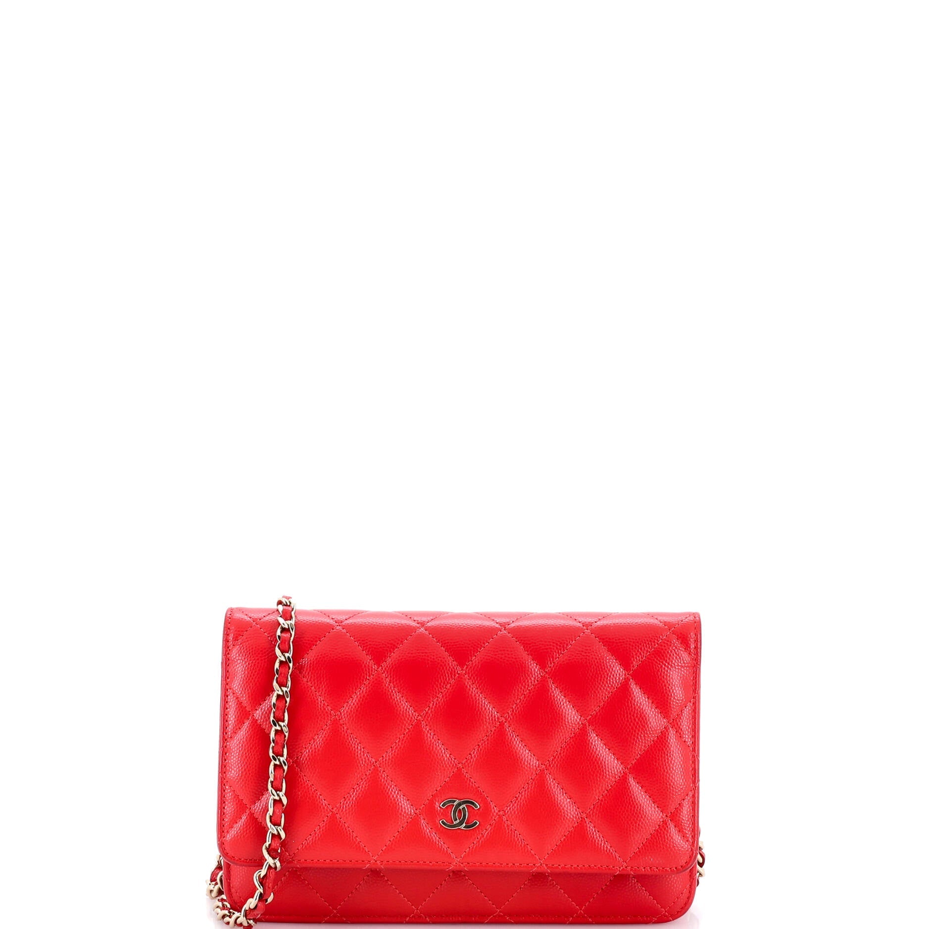 Wallet on Chain Quilted Caviar