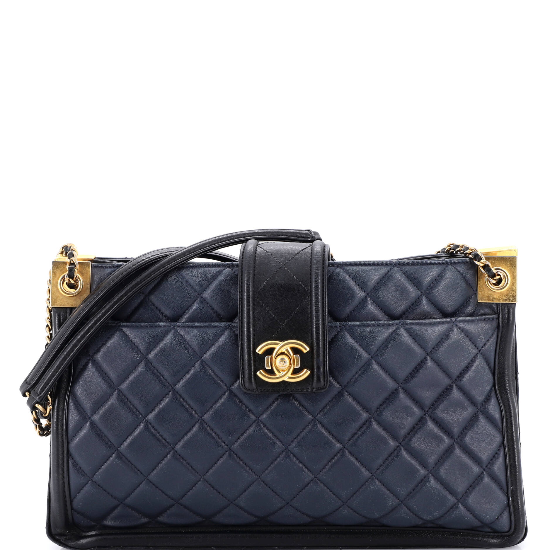 Elegant CC Tote Quilted Lambskin Large