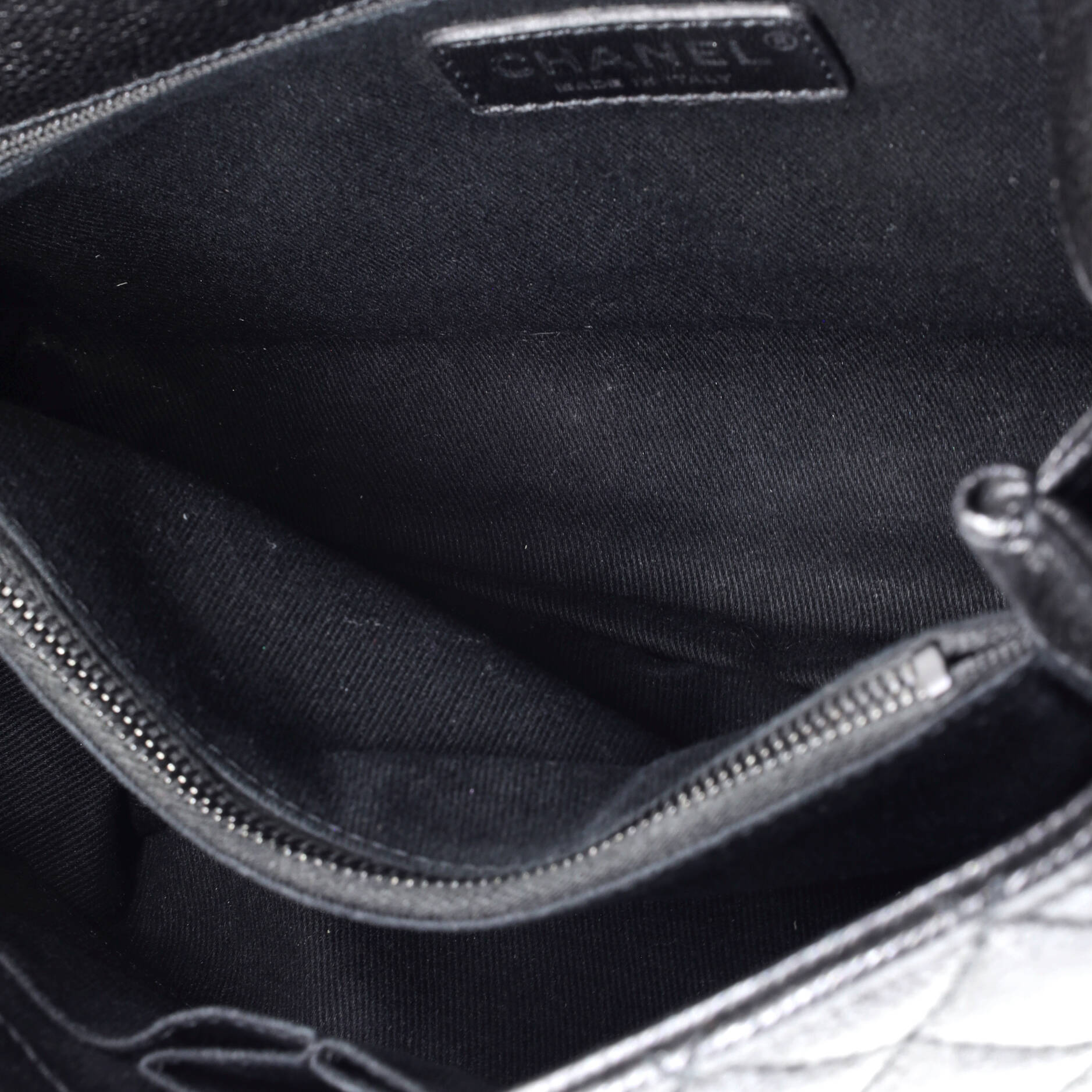 So Black Coco Top Handle Bag Quilted Caviar Small