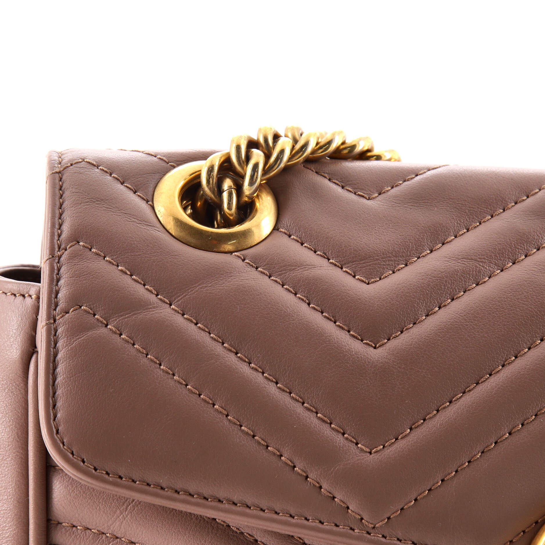 Queen Margaret Top Handle Bag GG Coated Canvas with Leather Small