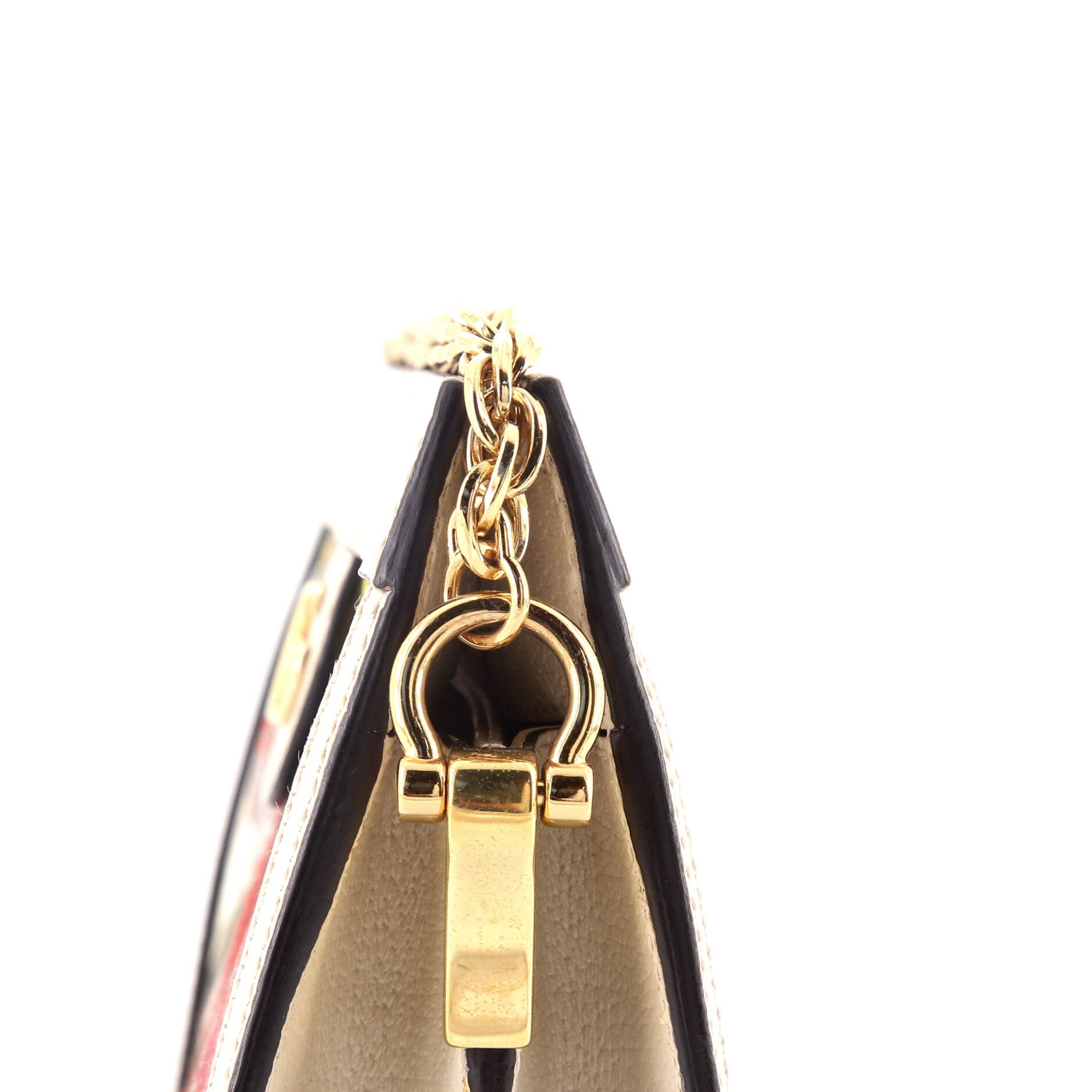 Ophidia Chain Shoulder Bag Flora GG Coated Canvas Small