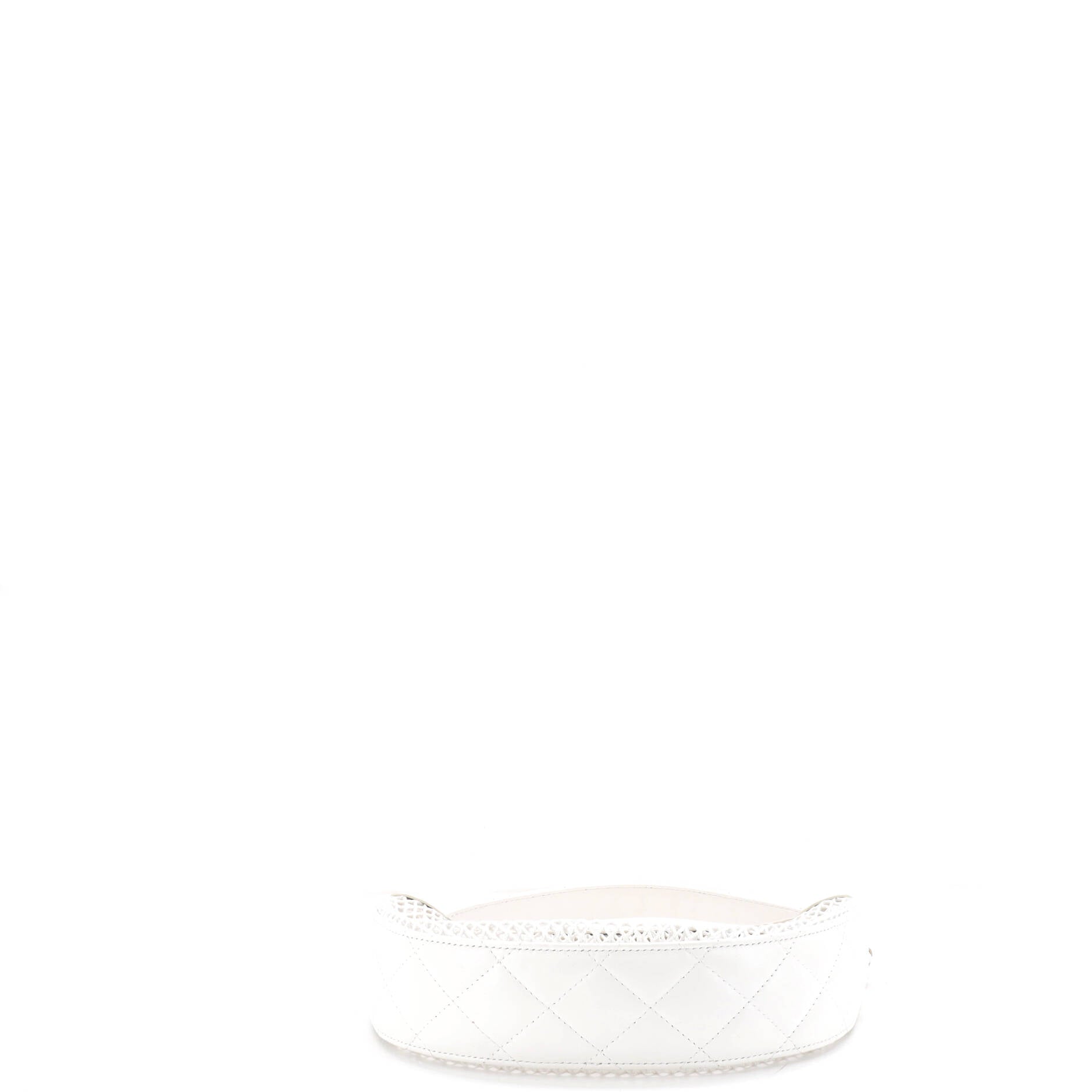 Half Moon Clutch with Chain Mesh with Quilted Lambskin