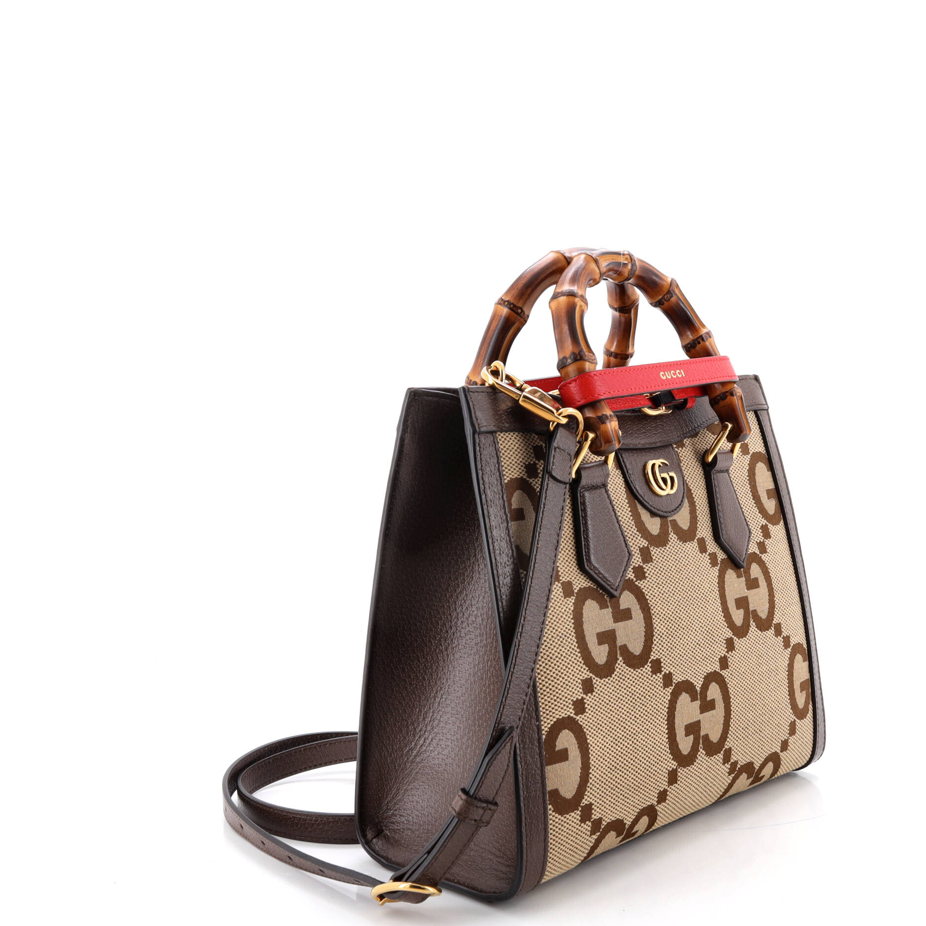 Diana NM Bamboo Handle Tote Jumbo GG Canvas Small