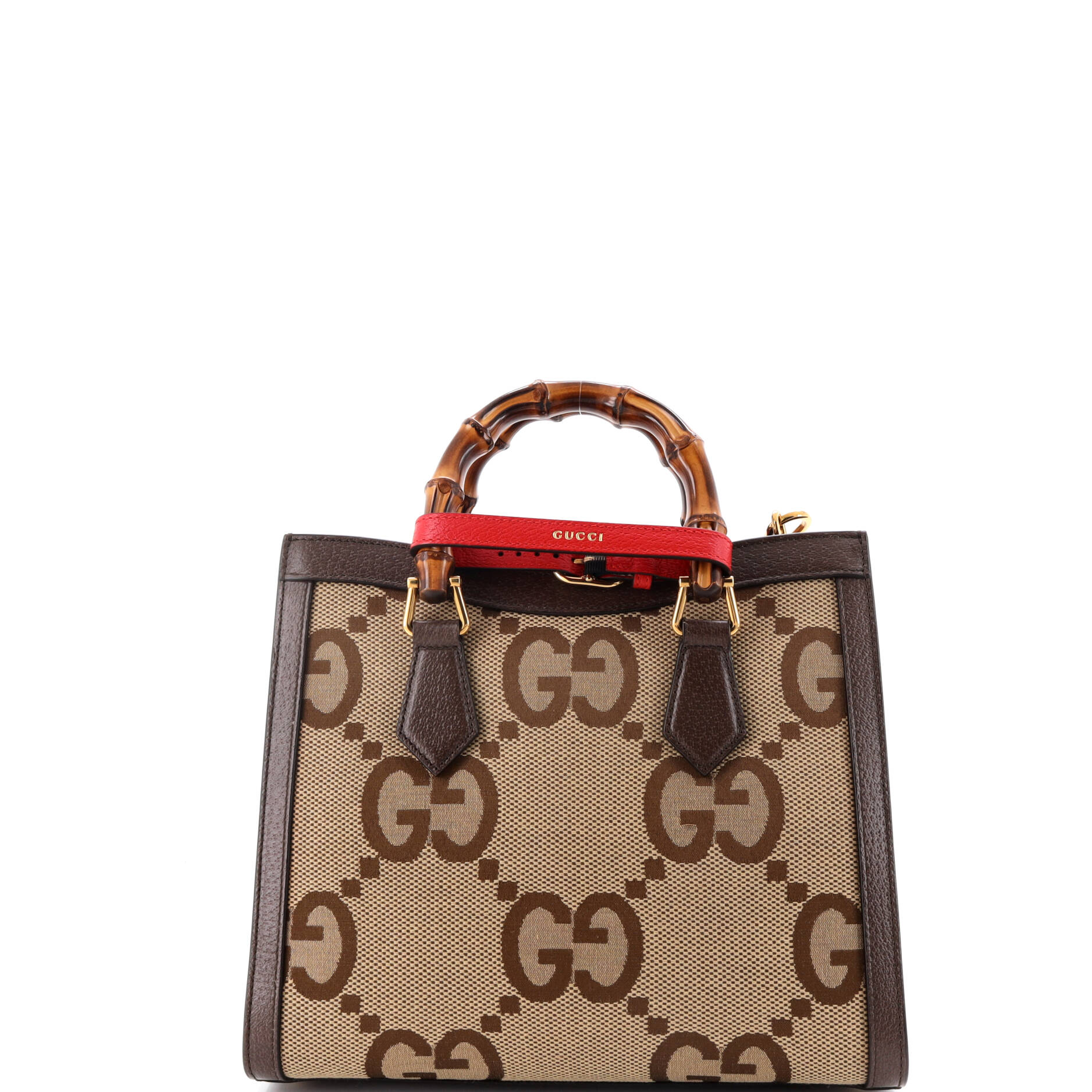 Diana NM Bamboo Handle Tote Jumbo GG Canvas Small