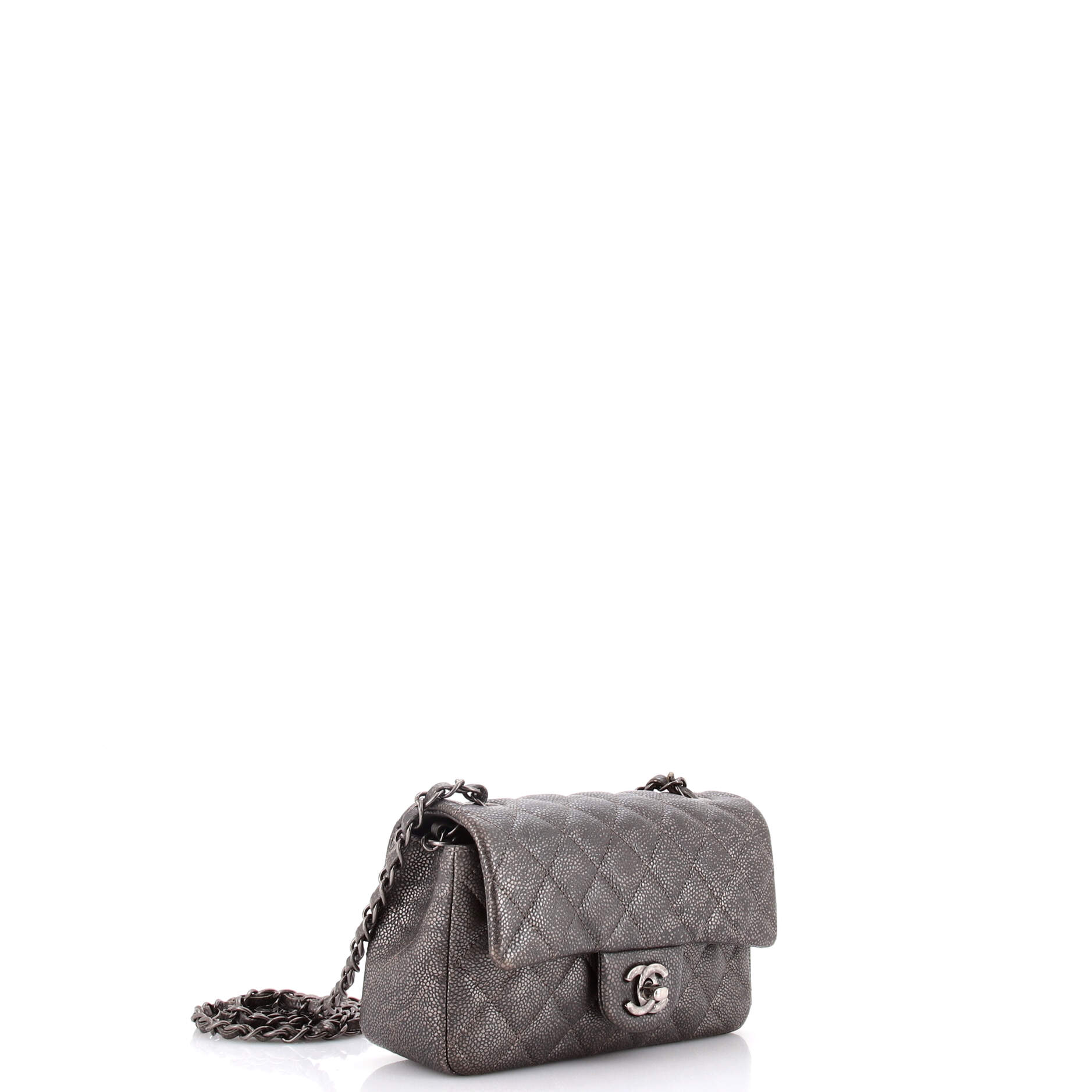 Classic Single Flap Bag Quilted Caviar Mini