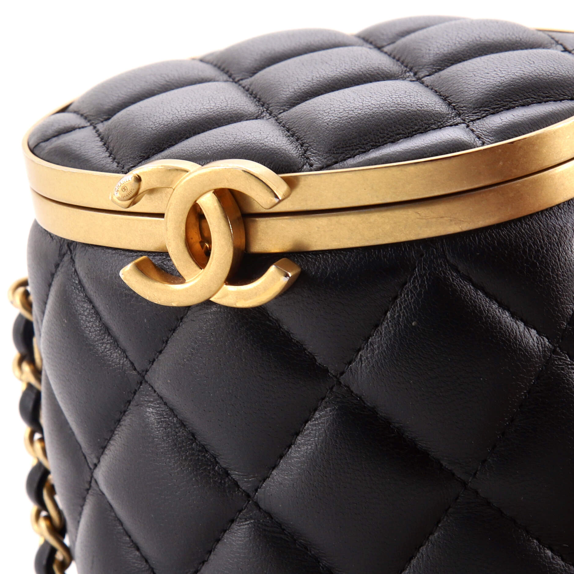Crown Box Vanity Bag Quilted Lambskin Mini