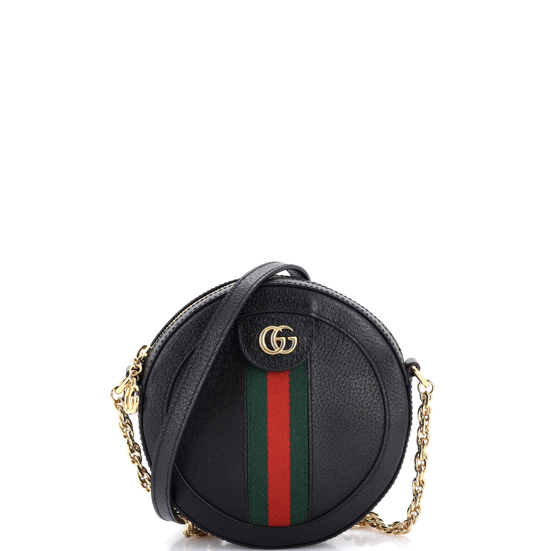 Ophidia Round Shoulder Bag Leather Mini