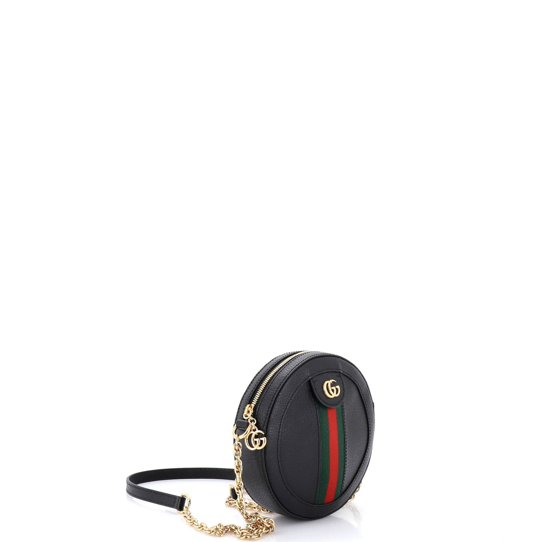 Ophidia Round Shoulder Bag Leather Mini