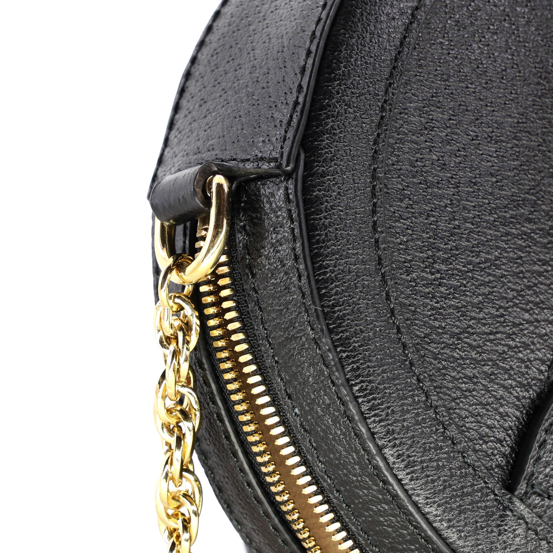 Ophidia Round Shoulder Bag Leather Mini