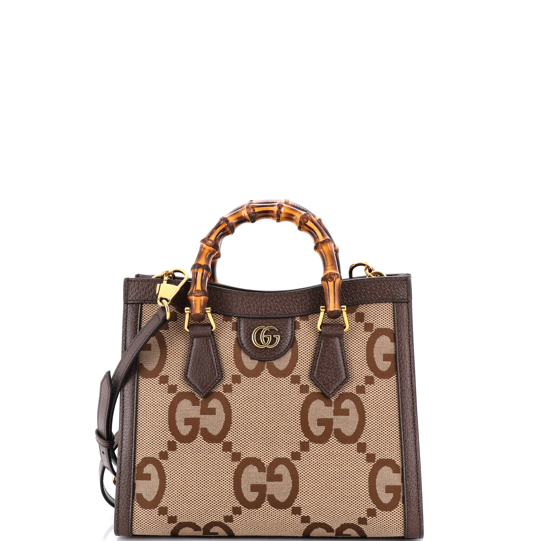 Diana NM Bamboo Handle Tote Jumbo GG Canvas Small