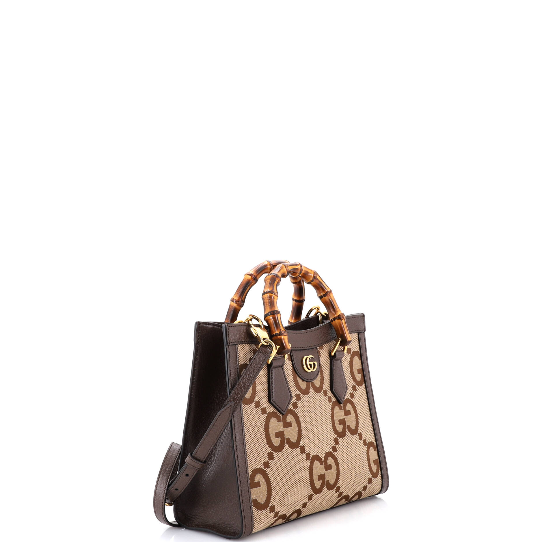 Diana NM Bamboo Handle Tote Jumbo GG Canvas Small