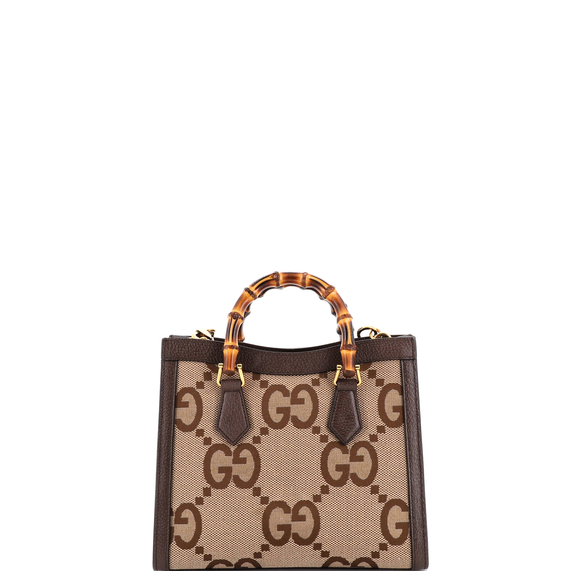 Diana NM Bamboo Handle Tote Jumbo GG Canvas Small