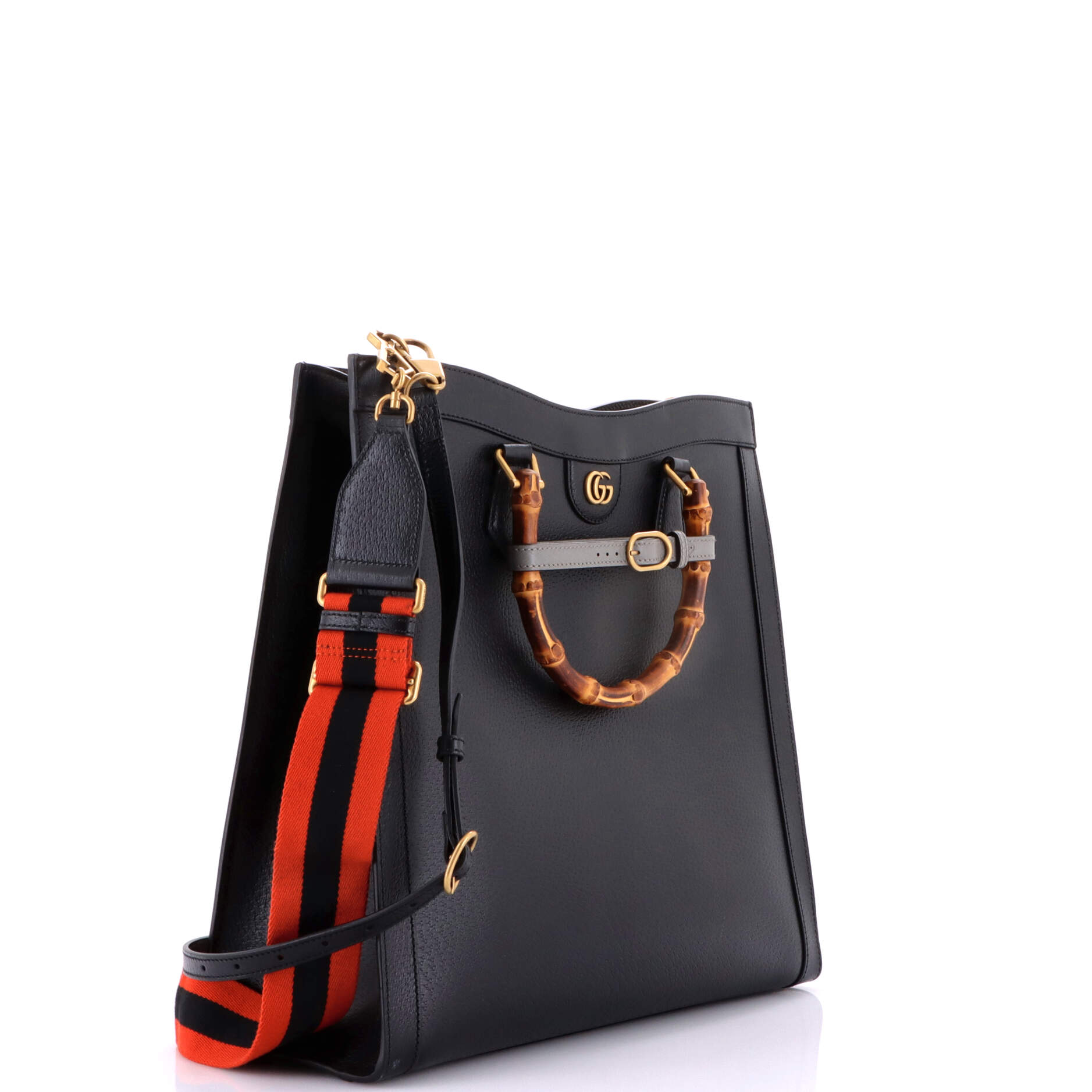 Diana NM Bamboo Handle Tote Leather Large