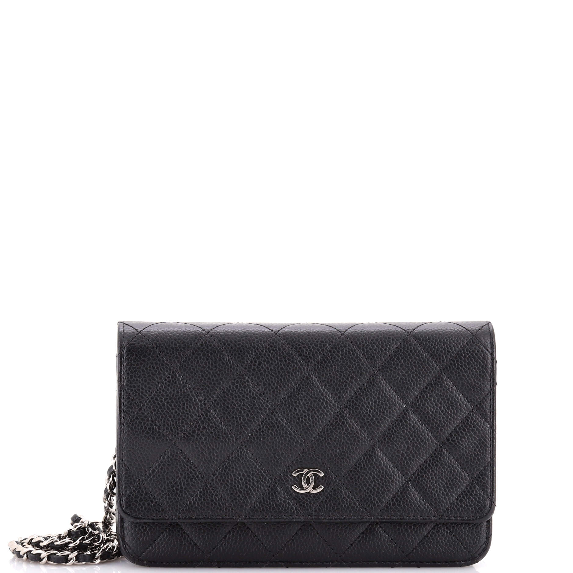 Wallet on Chain Quilted Caviar