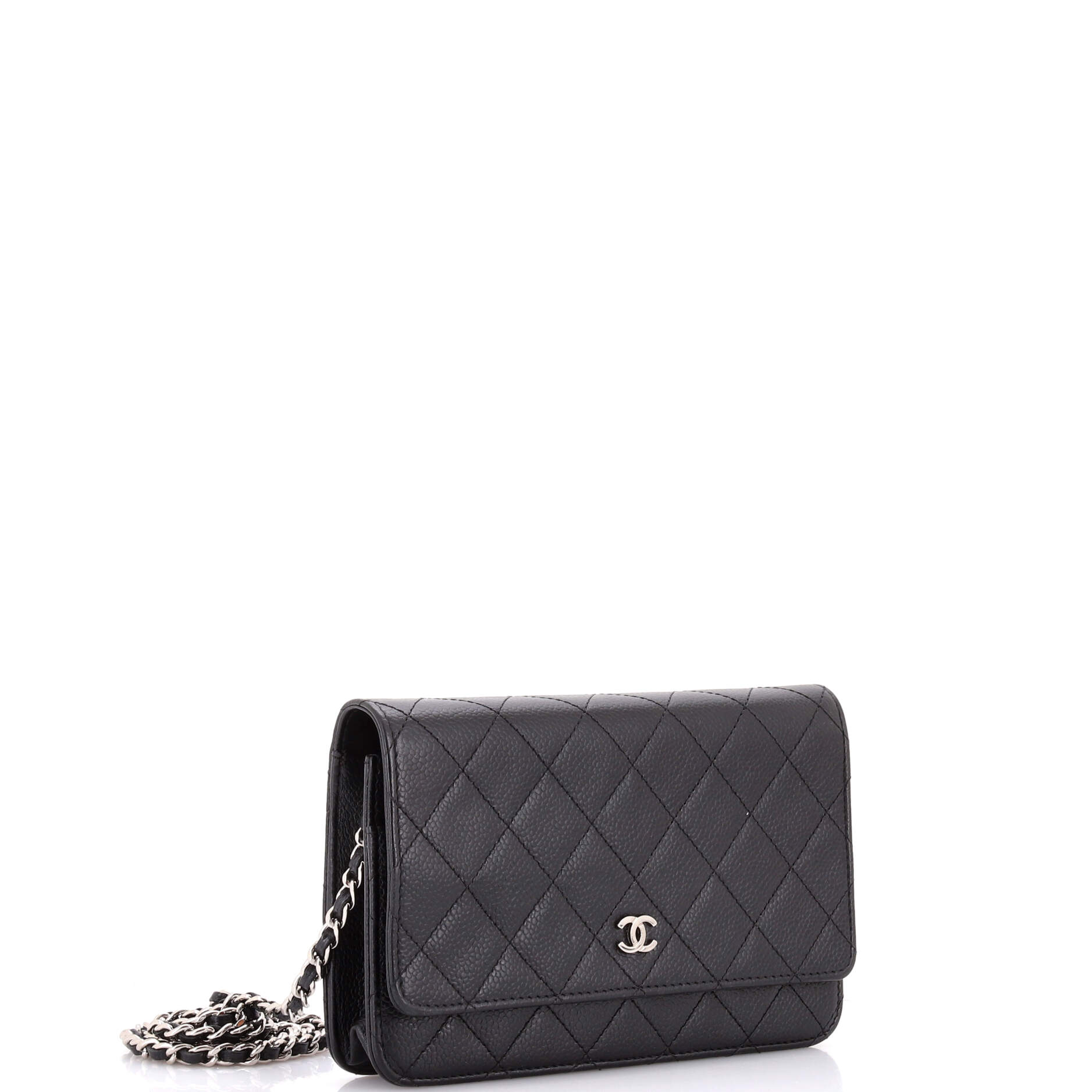 Wallet on Chain Quilted Caviar
