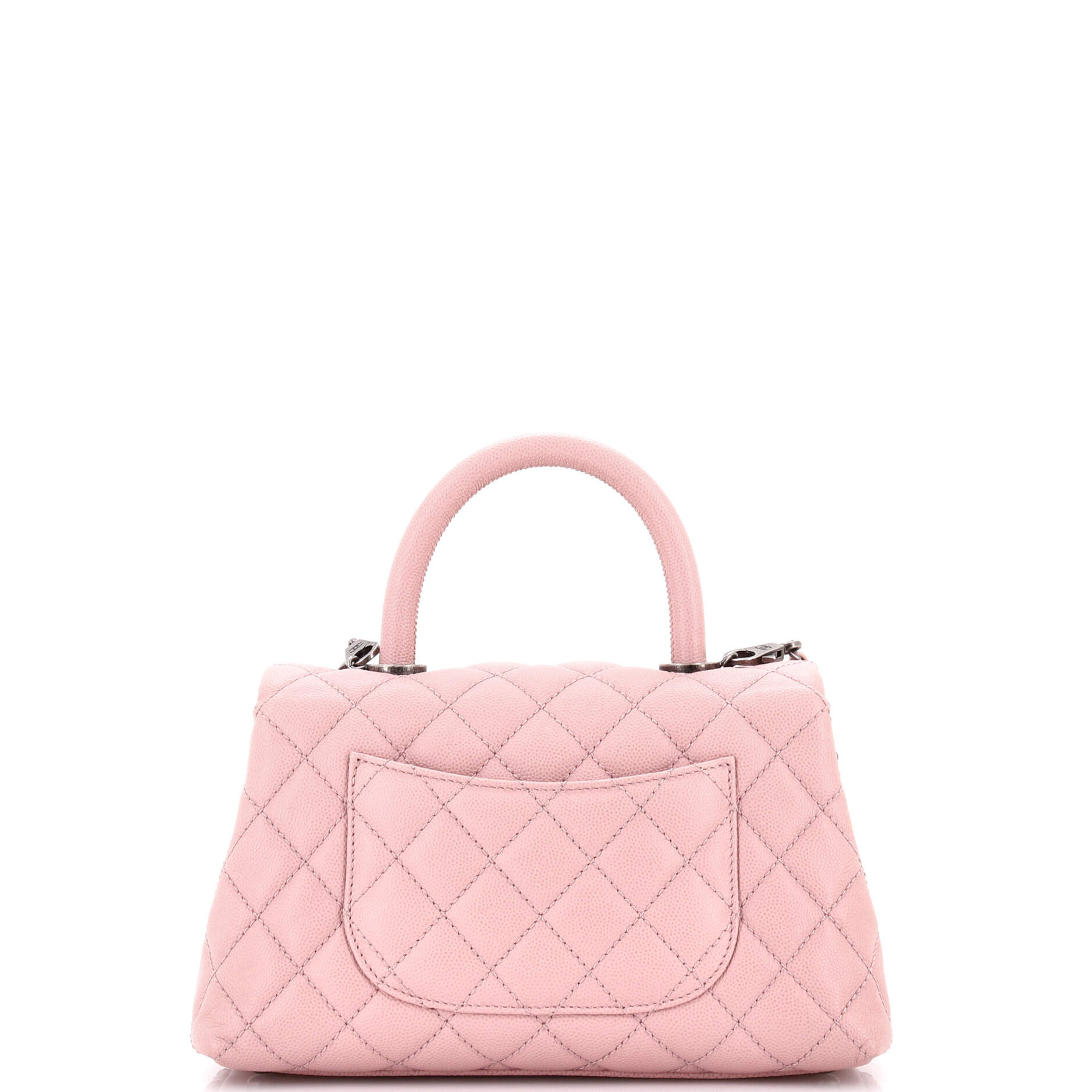 Coco Top Handle Bag Quilted Caviar Mini