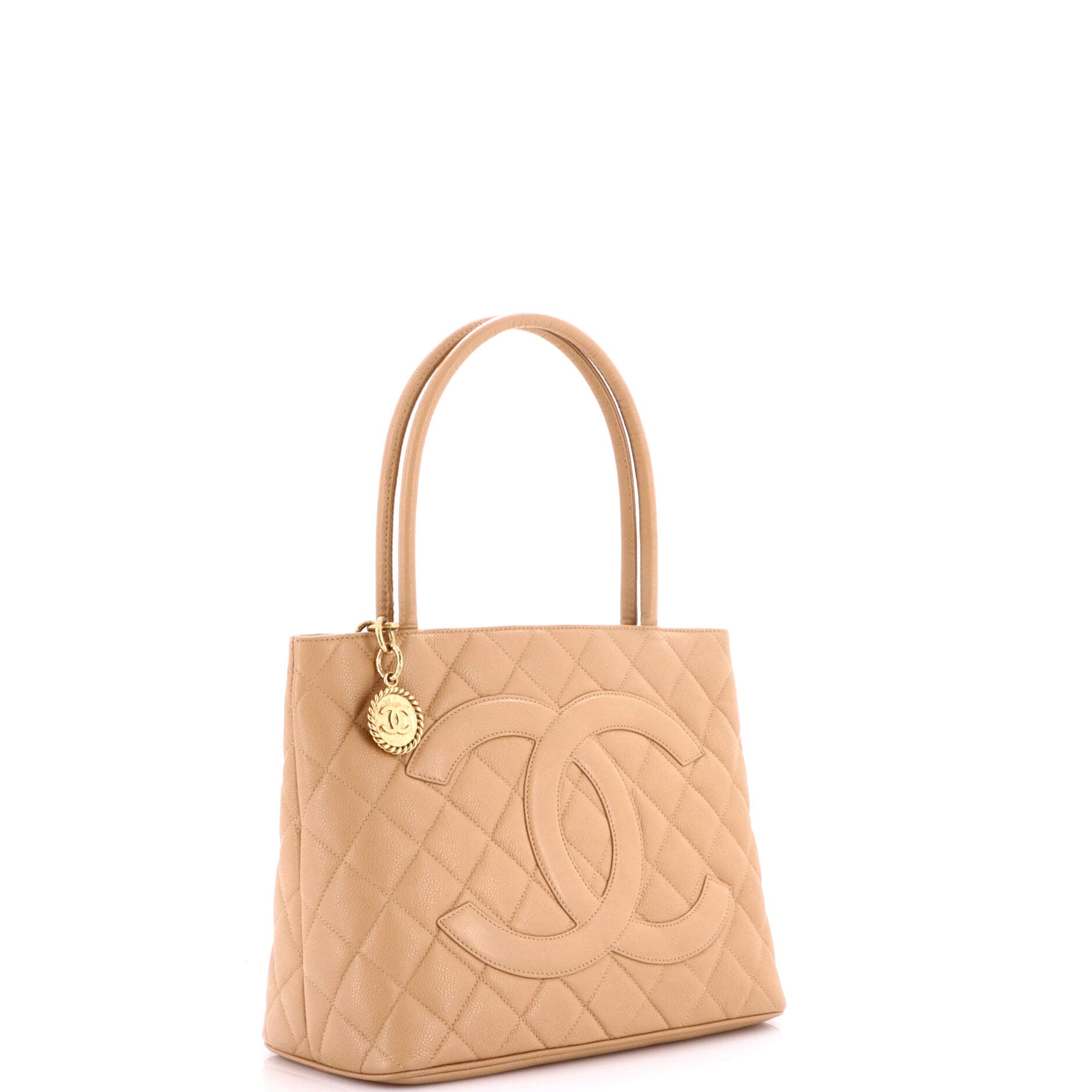 Medallion Tote Quilted Caviar