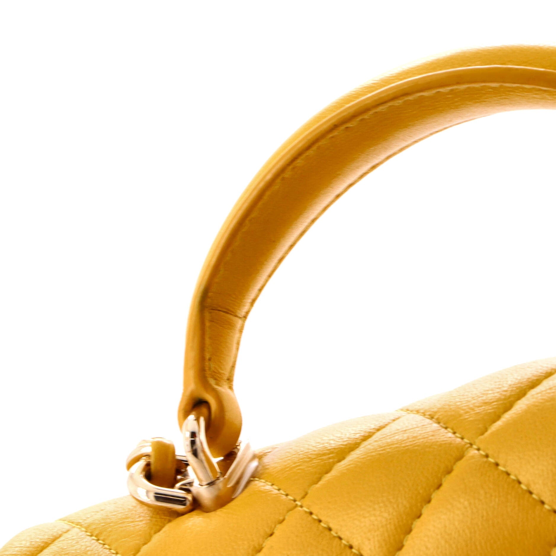 Classic Single Flap Top Handle Bag Quilted Lambskin Mini