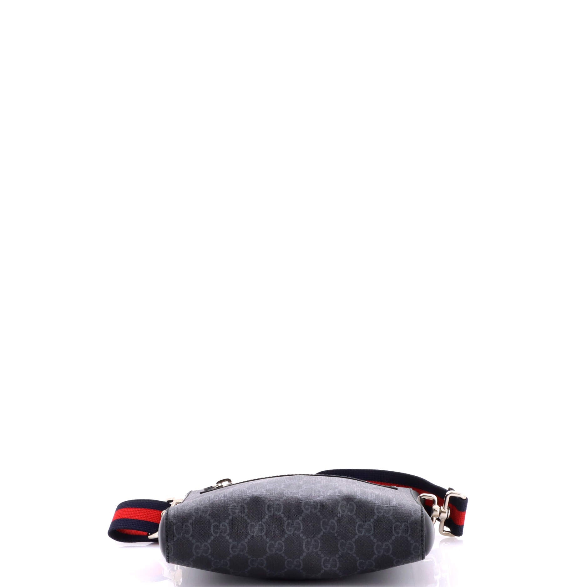 Web Strap Front Zip Messenger Bag GG Coated Canvas Small