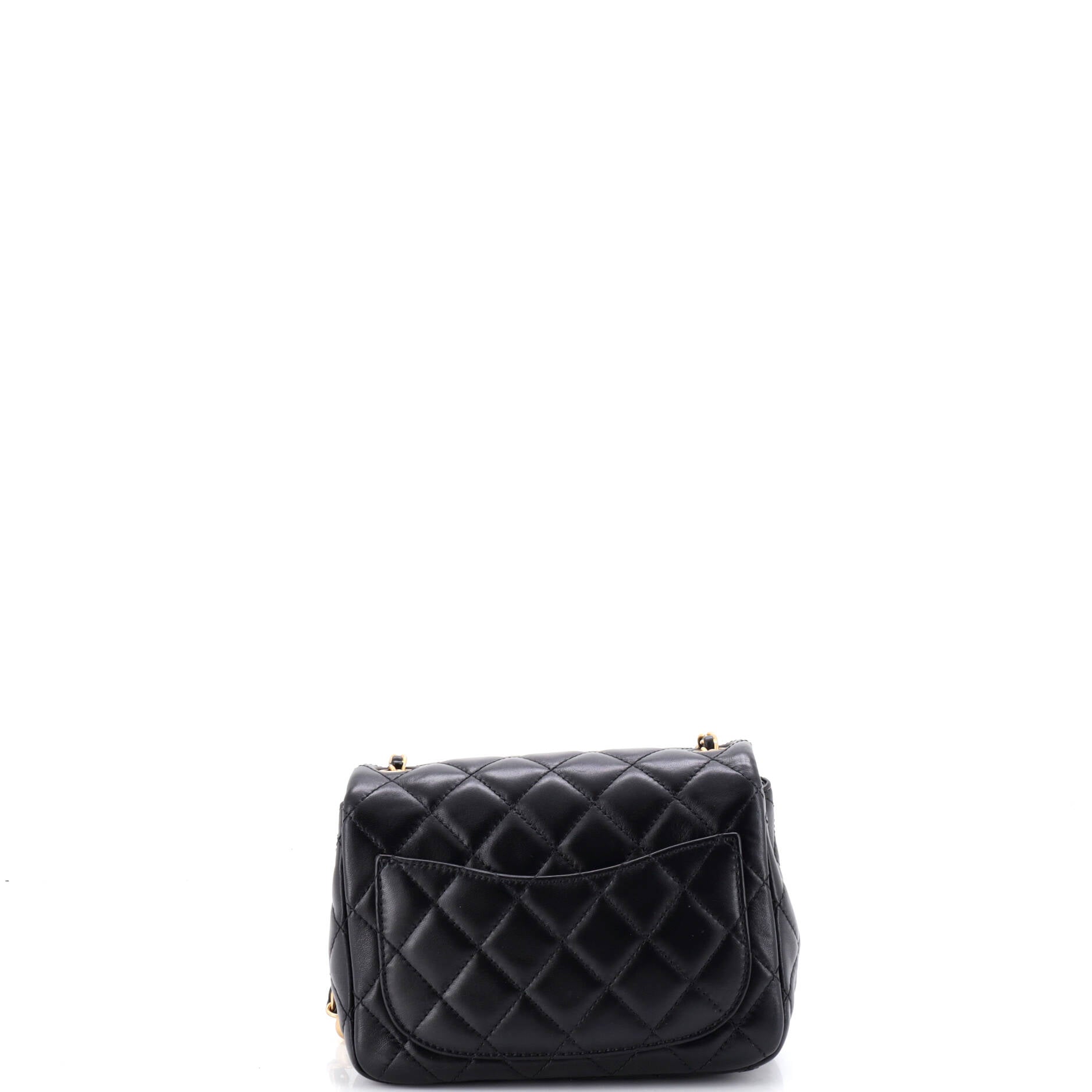 Pearl Crush Square Flap Bag Quilted Lambskin Mini