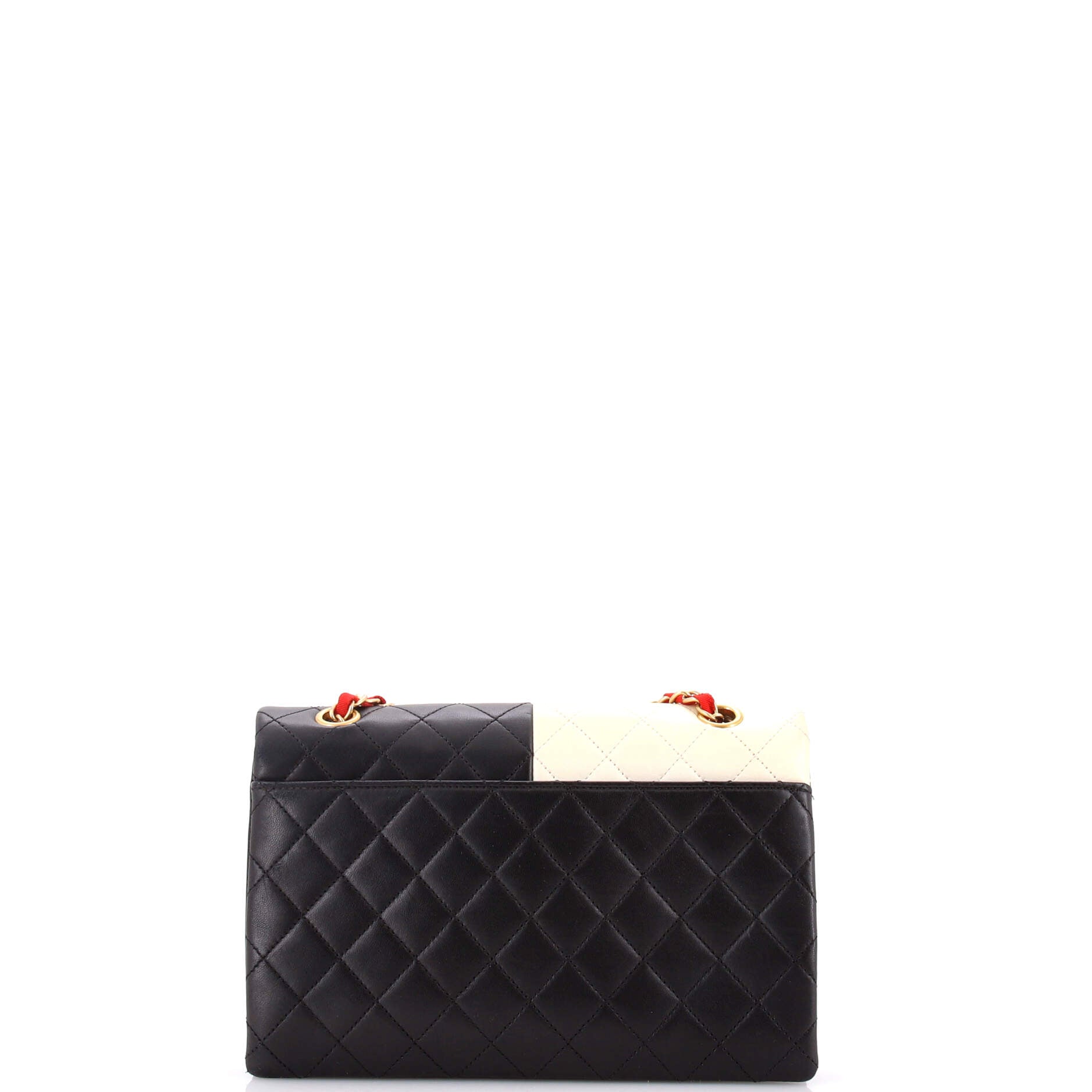 CC Clasp Chain Flap Bag Multicolor Quilted Lambskin Medium