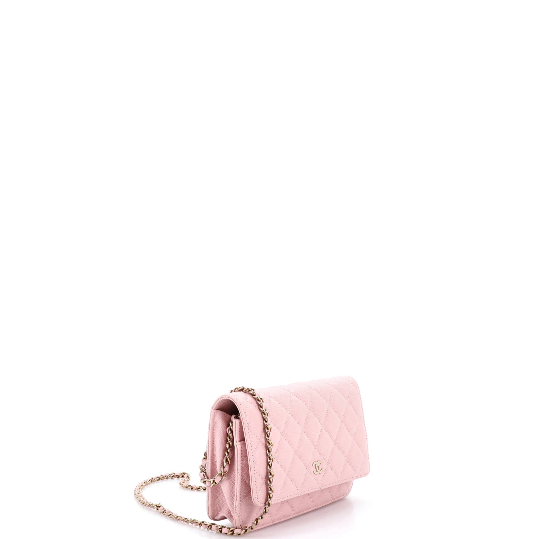 Wallet on Chain Quilted Caviar