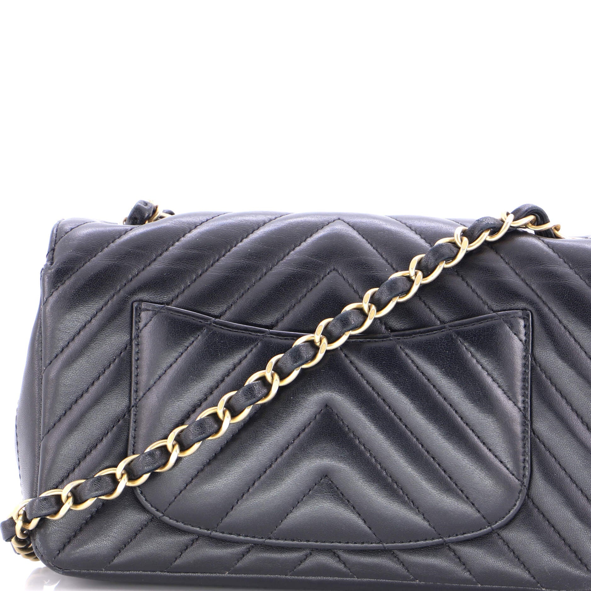 Classic Single Flap Bag Chevron Lambskin Mini
