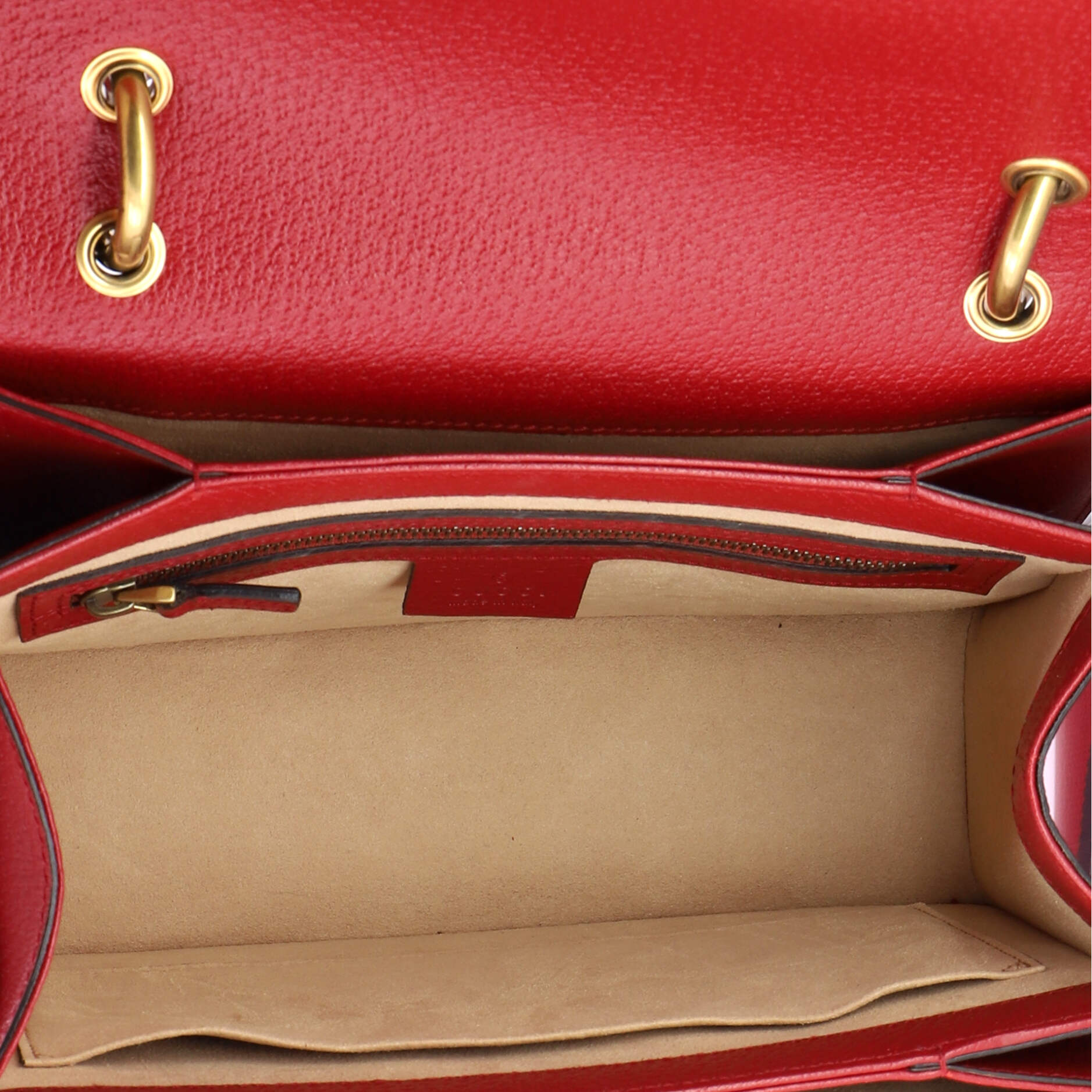 Queen Margaret Top Handle Bag GG Coated Canvas with Leather Small