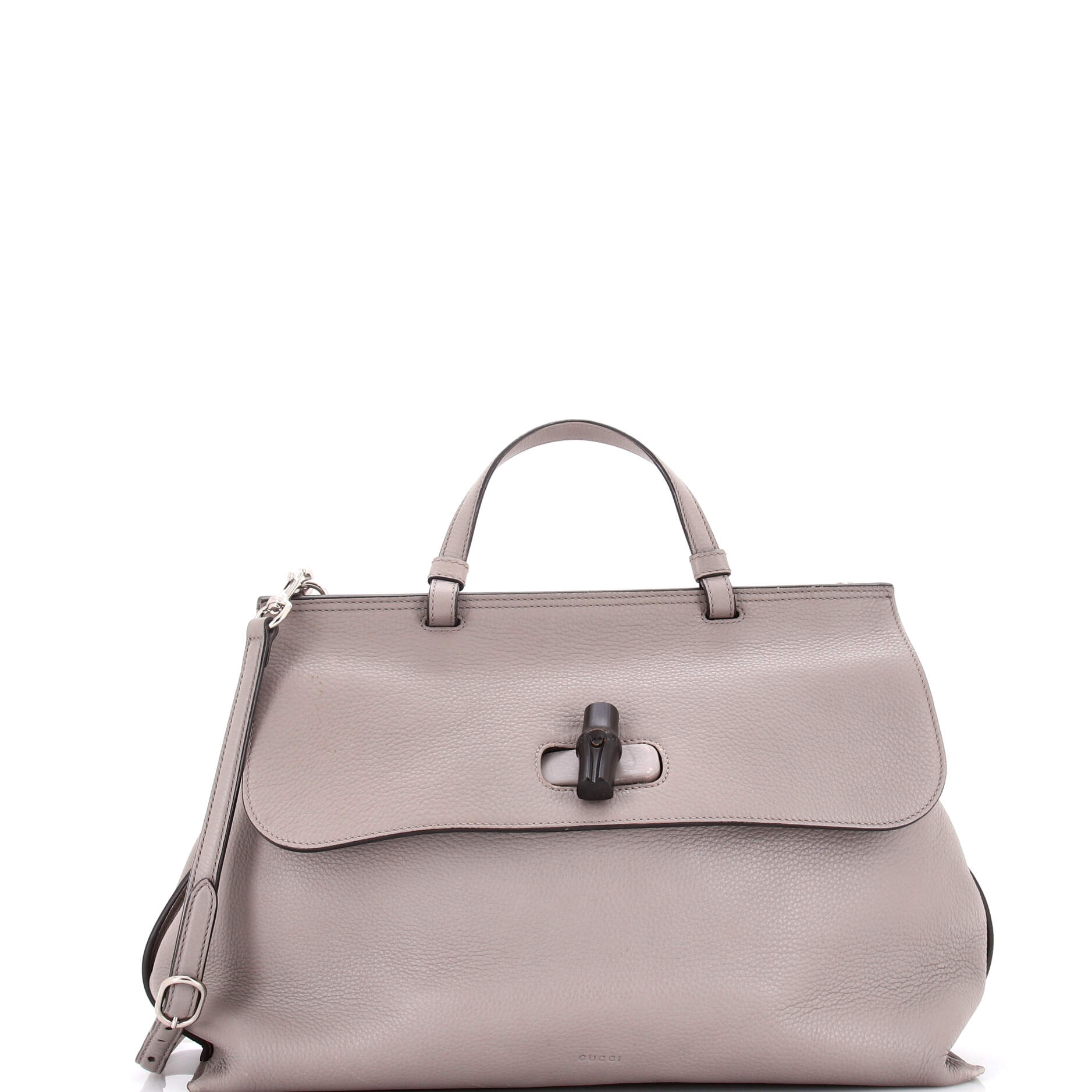 Bamboo Daily Top Handle Bag Leather Large