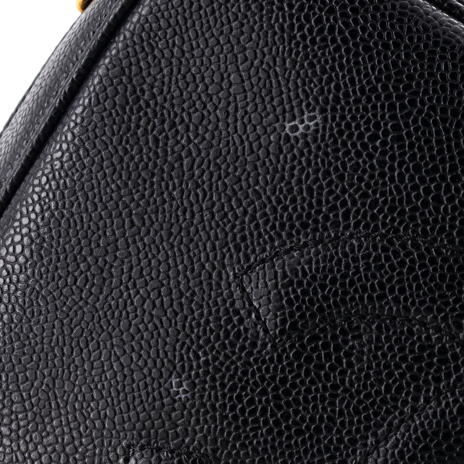 Vintage Timeless Zip Around Vanity Case Caviar Medium