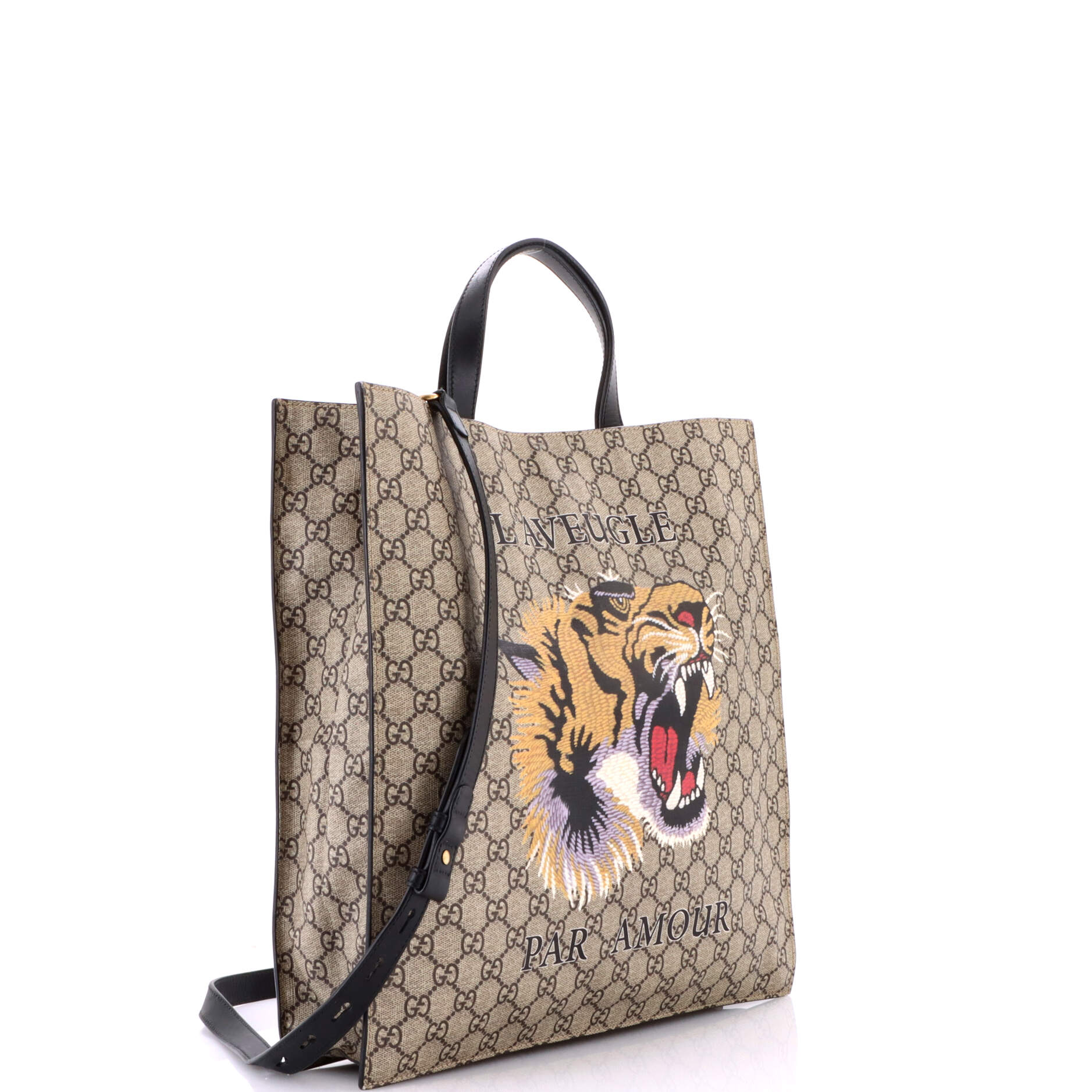 Convertible Soft Open Tote Printed GG Coated Canvas Tall