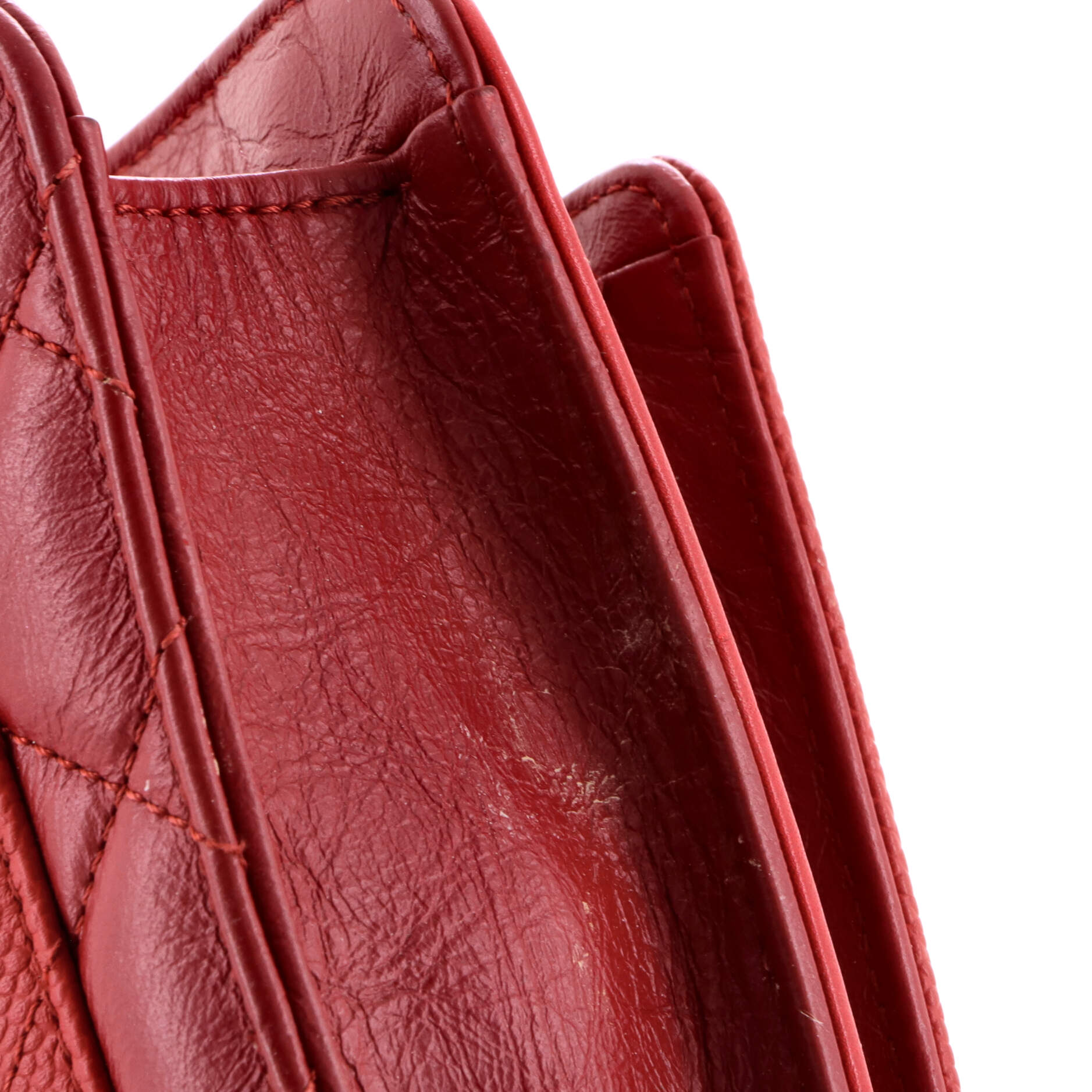 Chain Handle Flap Bag Quilted Calfskin with Caviar Mini