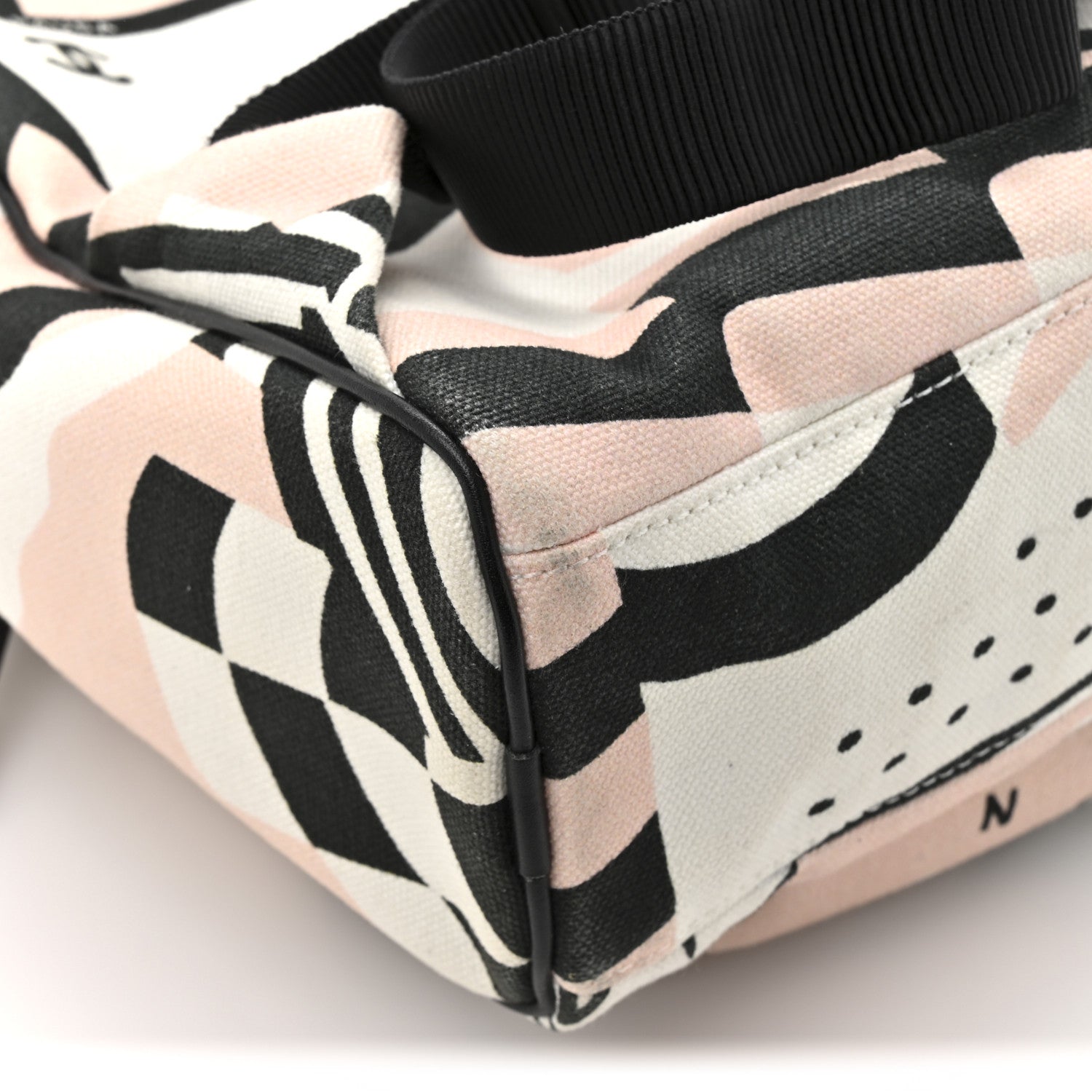 Canvas Cruise La Pausa Print Backpack Pink White Black