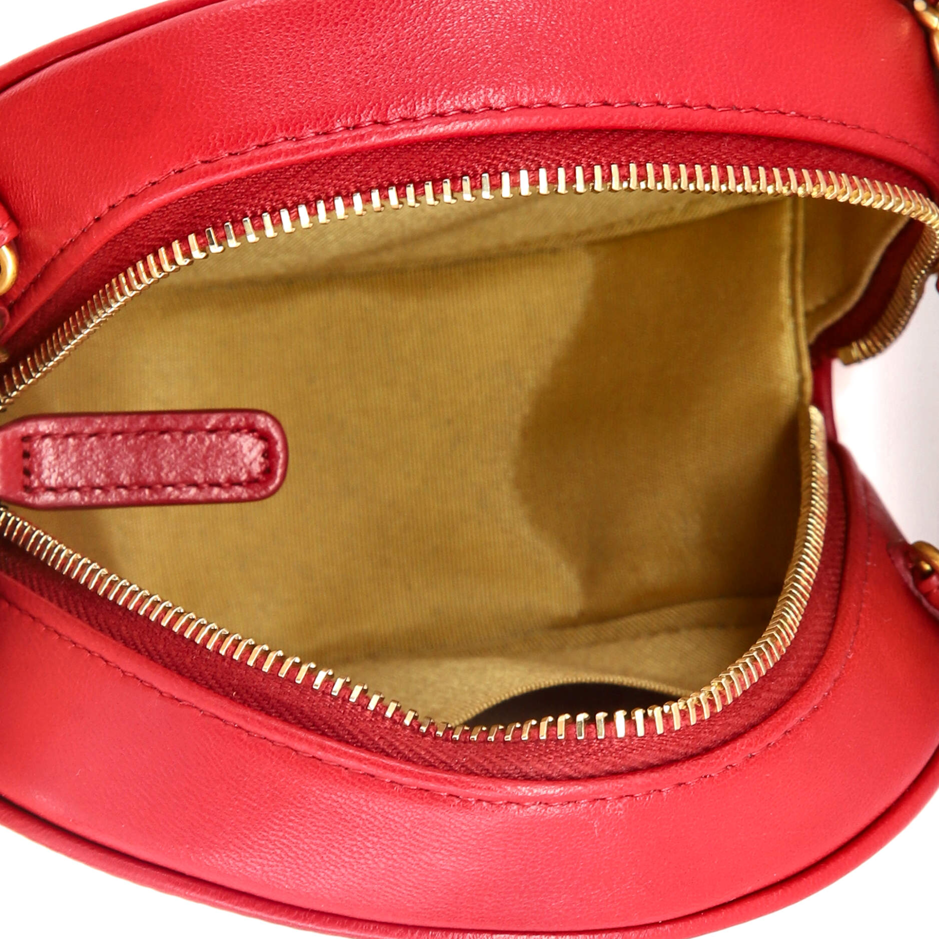 Lucky Charms Round Clutch With Chain Embellished Lambskin
