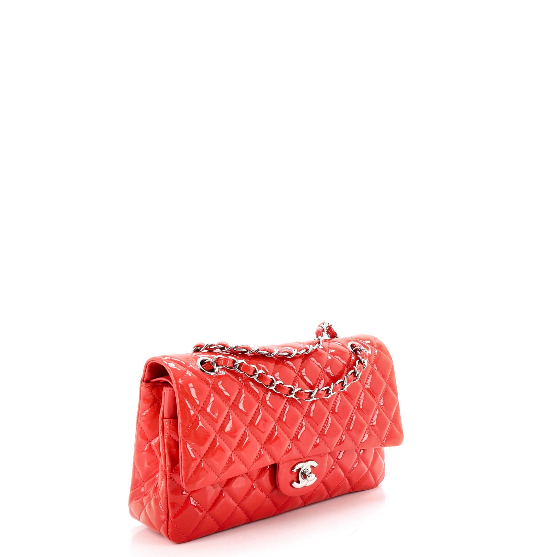 Classic Double Flap Bag Quilted Patent Medium