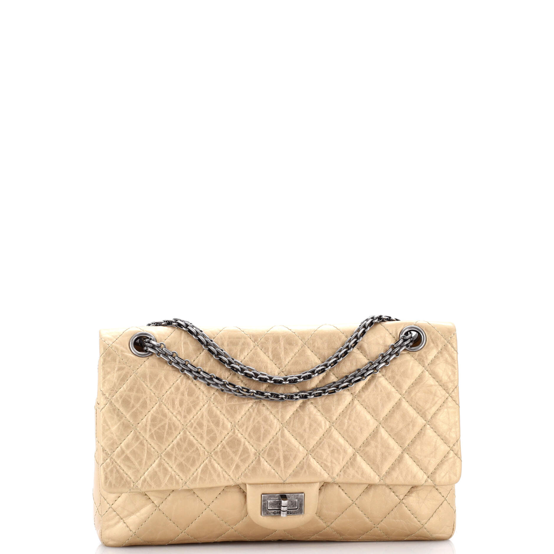 Reissue 2.55 Flap Bag Quilted Metallic Aged Calfskin 226