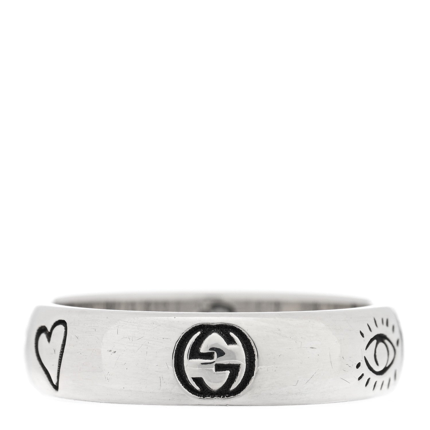 Sterling Silver Blind for Love Band Ring 55 7.25