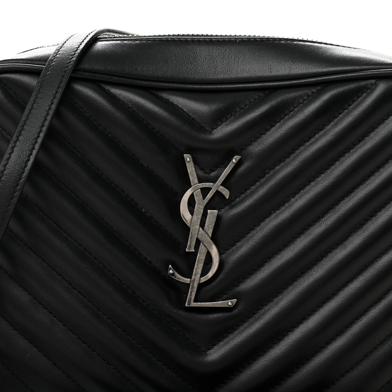 Calfskin Matelasse Monogram Lou Camera Bag Black