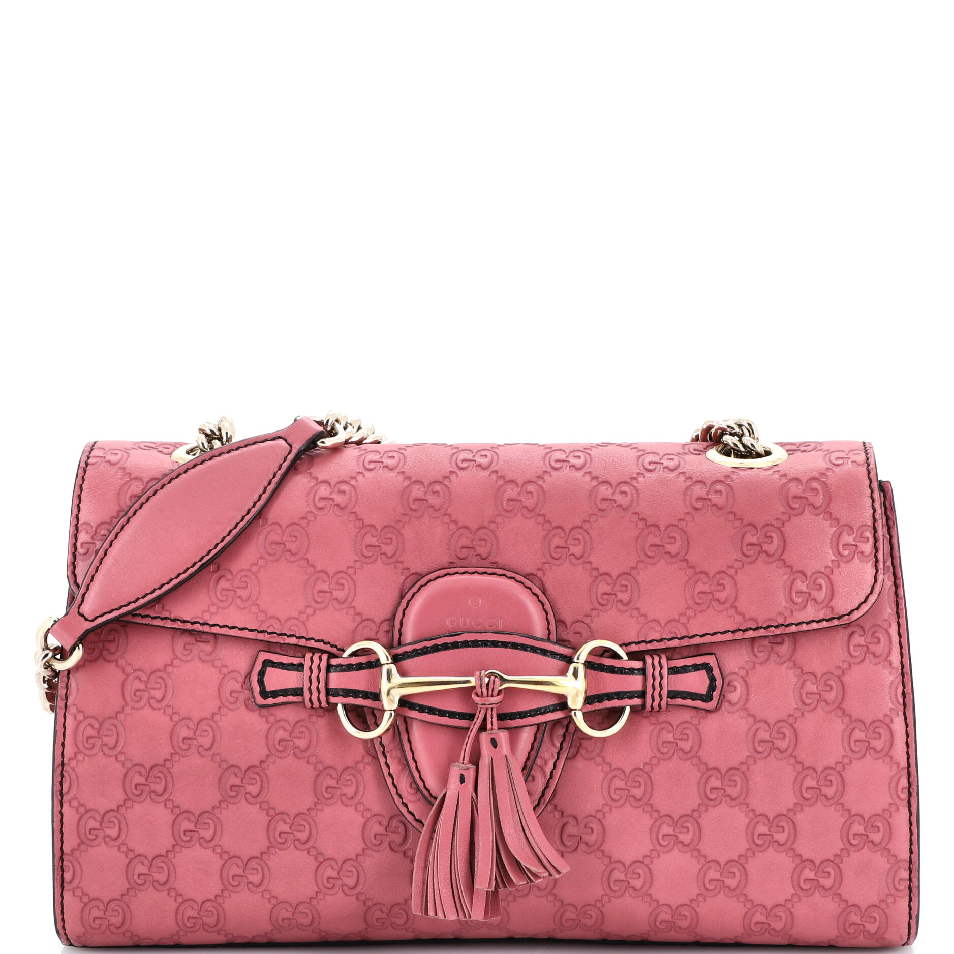 Emily Chain Flap Bag Guccissima Leather Medium