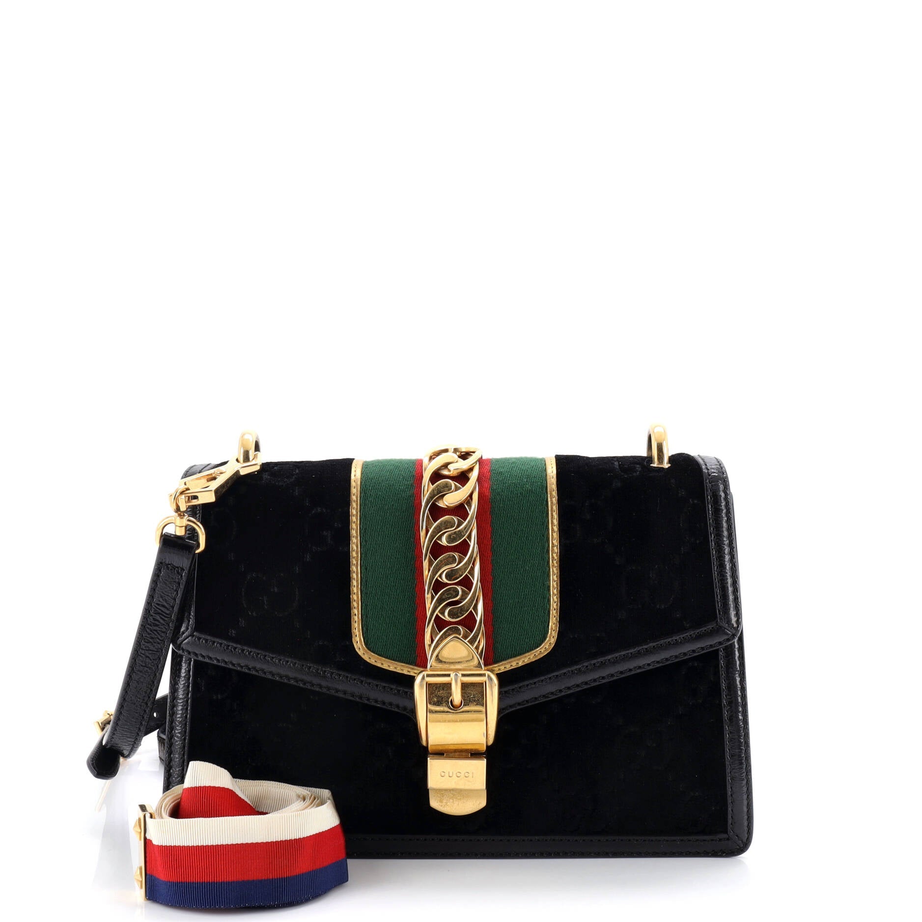 Sylvie Shoulder Bag GG Velvet Small