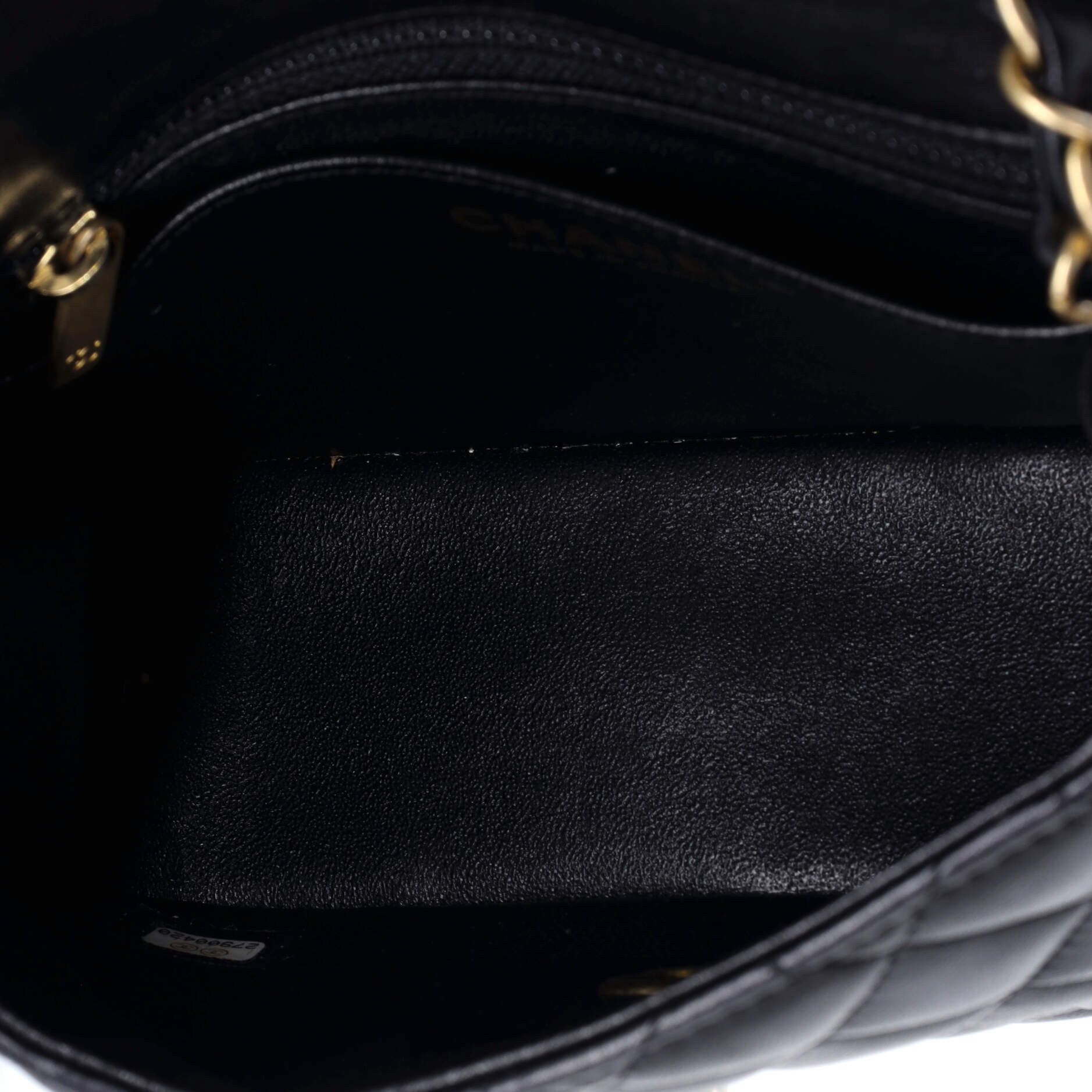 Square Classic Single Flap Bag Quilted Lambskin Mini