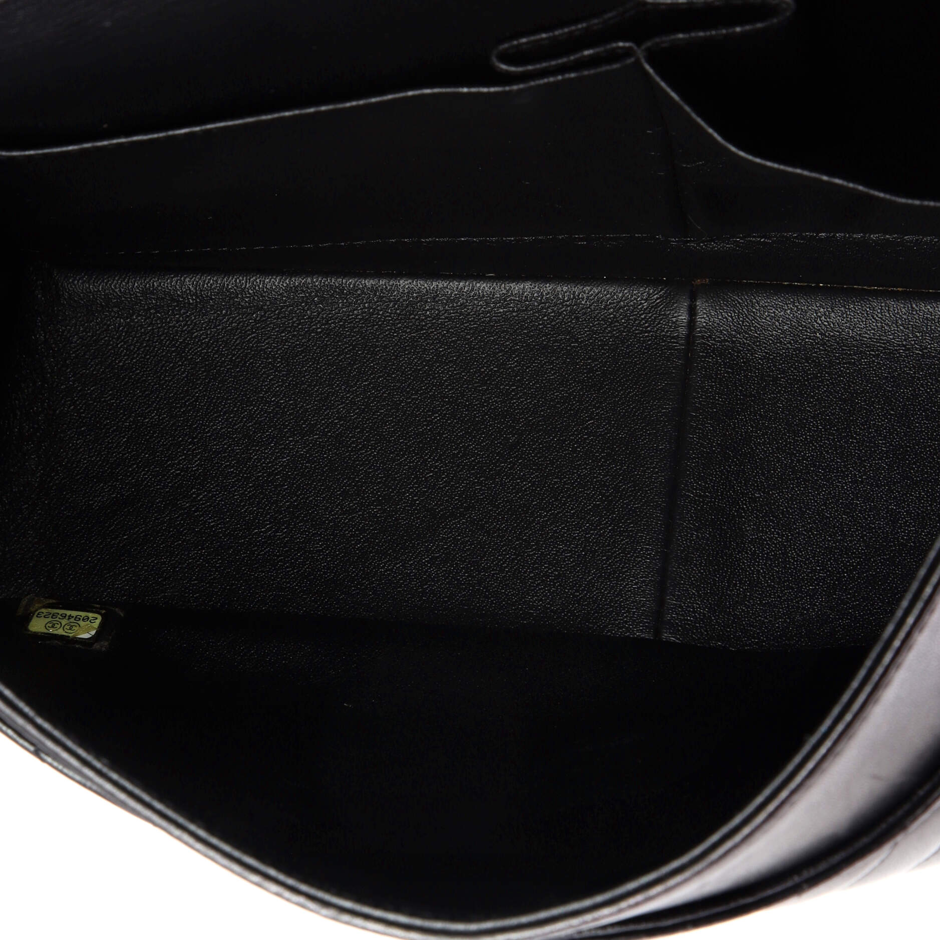 So Black Classic Double Flap Bag Chevron Lambskin Jumbo