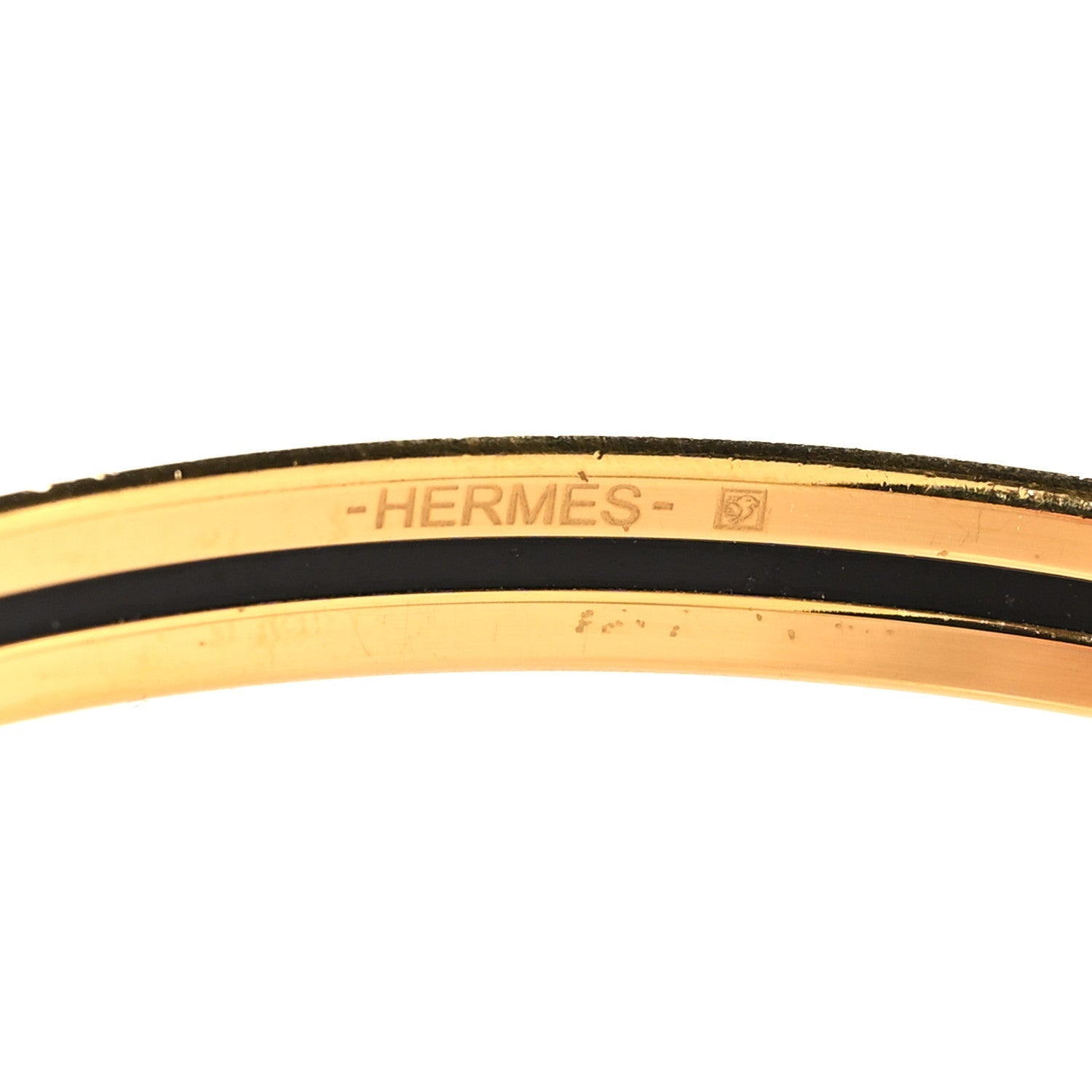 Enamel Printed Extra Narrow Uni Bracelet 70 Creme