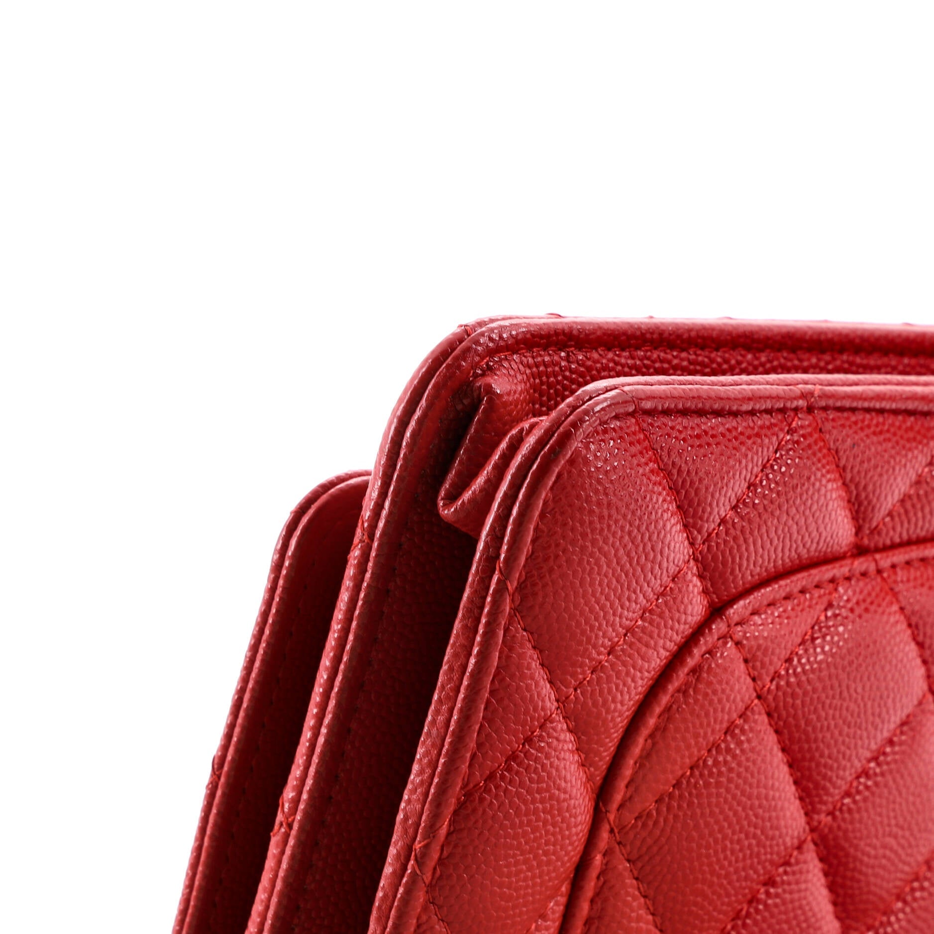 Wallet on Chain Quilted Caviar