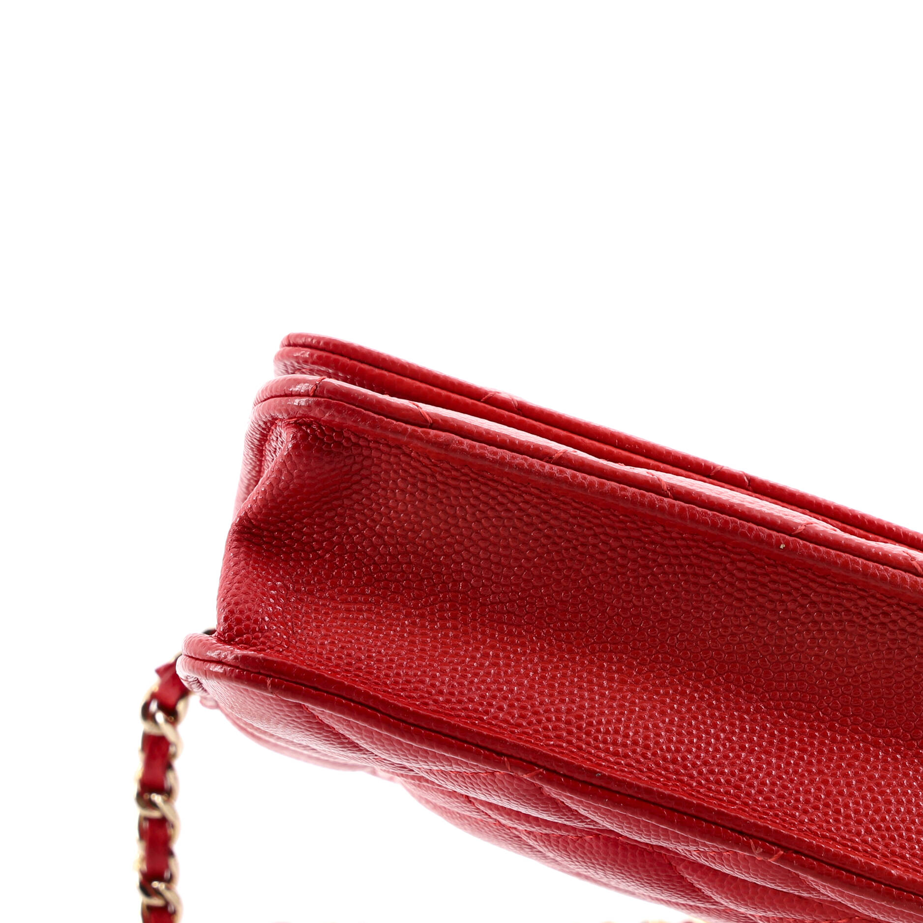 Wallet on Chain Quilted Caviar