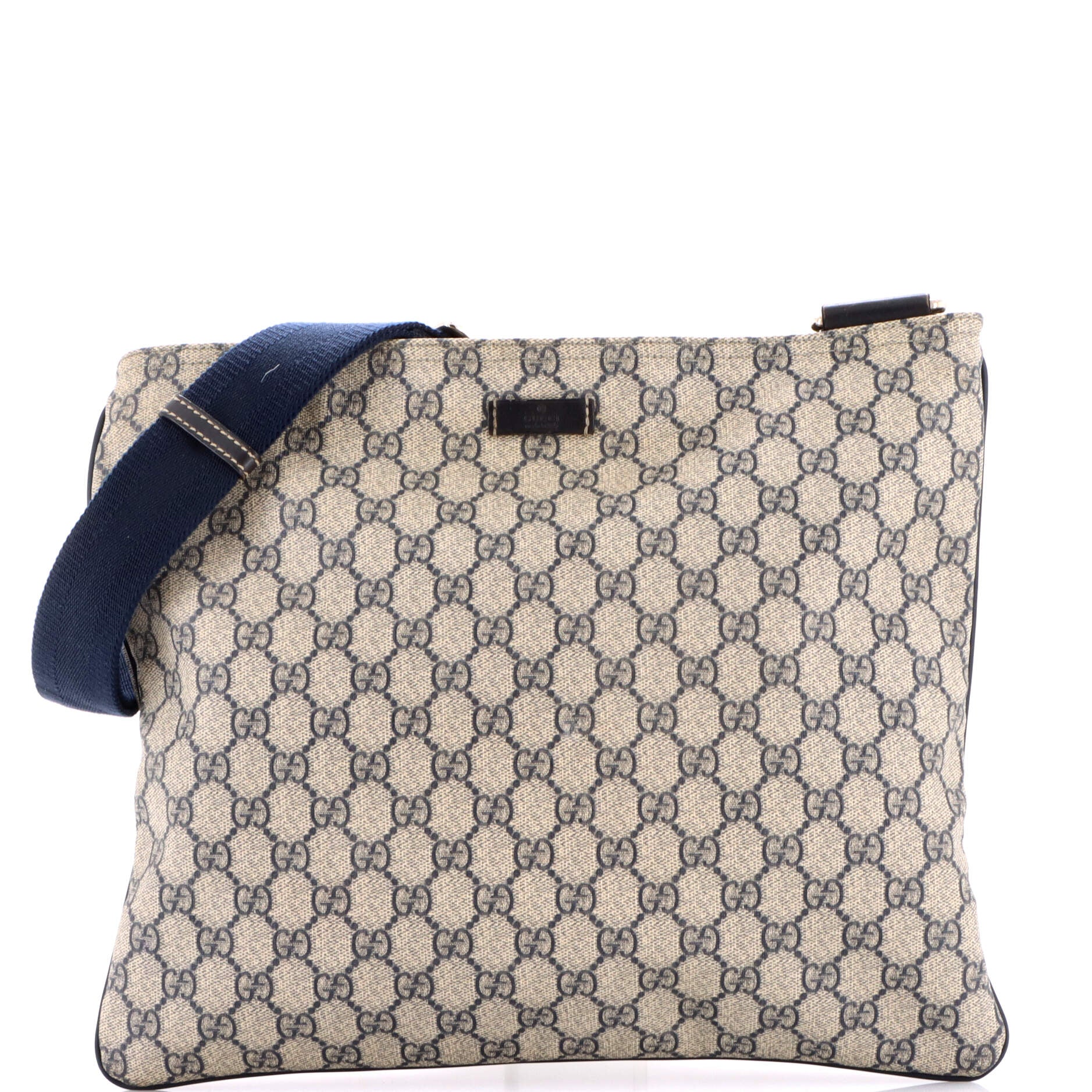 Zip Top Messenger Bag GG Coated Canvas Large