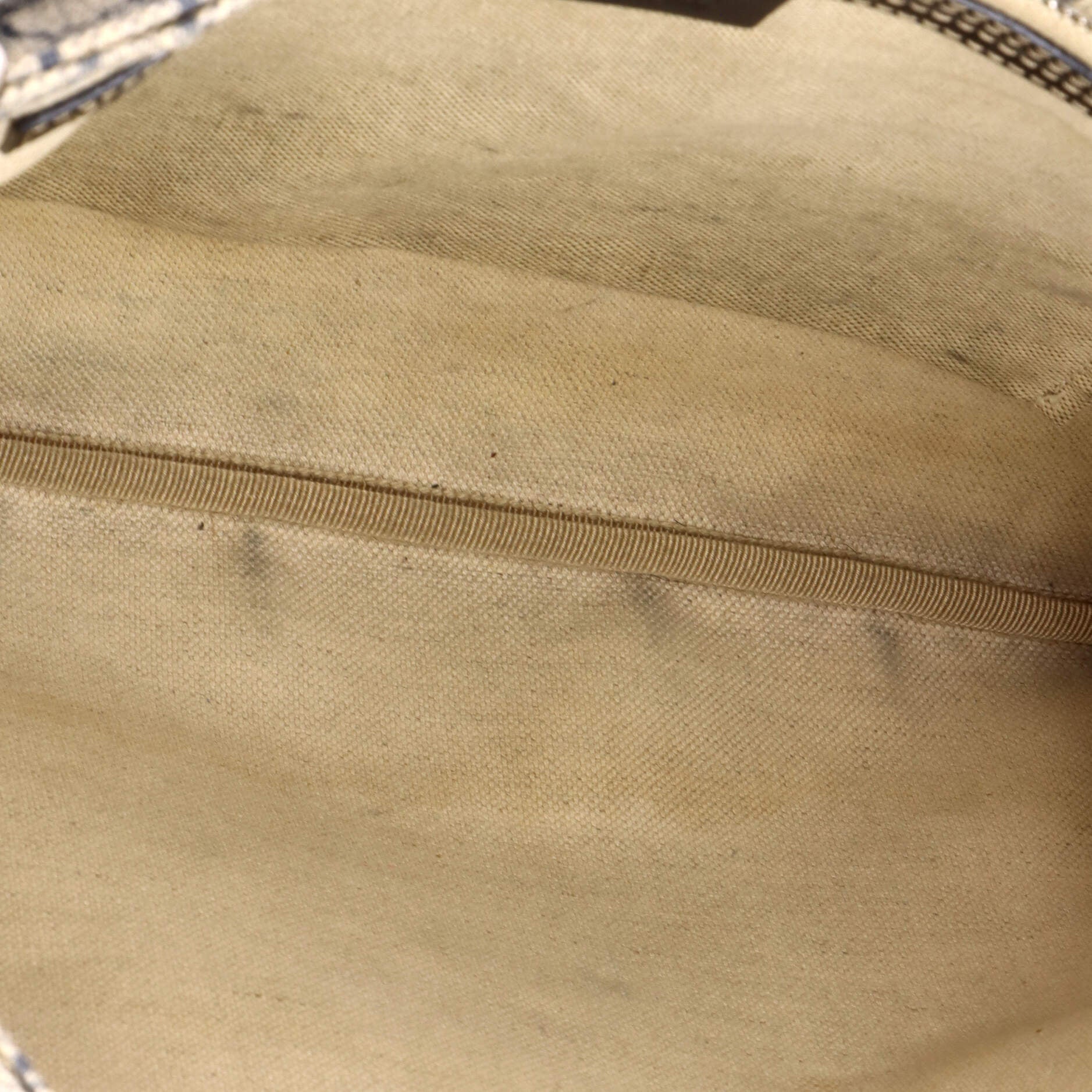Zip Top Messenger Bag GG Coated Canvas Large